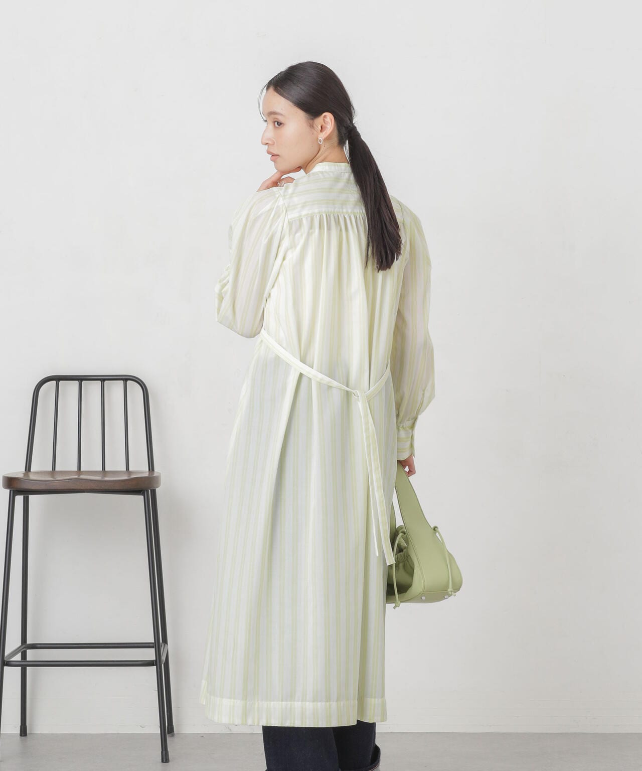 マルチストライプシャツドレス 6734119308