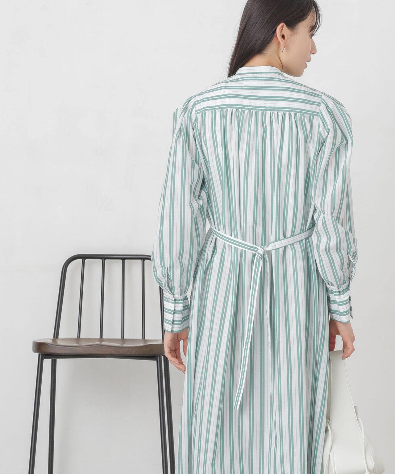 マルチストライプシャツドレス 6734119308