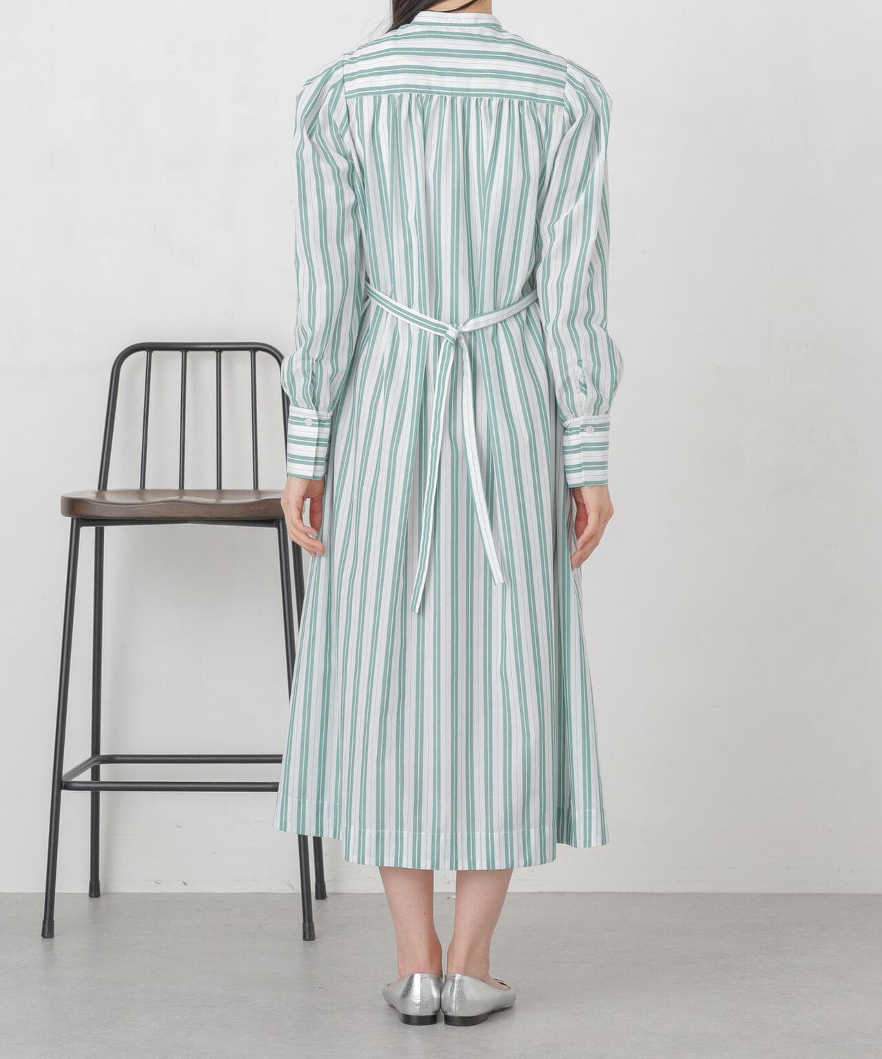 マルチストライプシャツドレス 6734119308