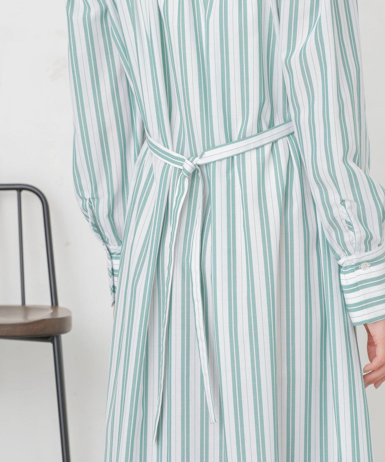 マルチストライプシャツドレス 6734119308