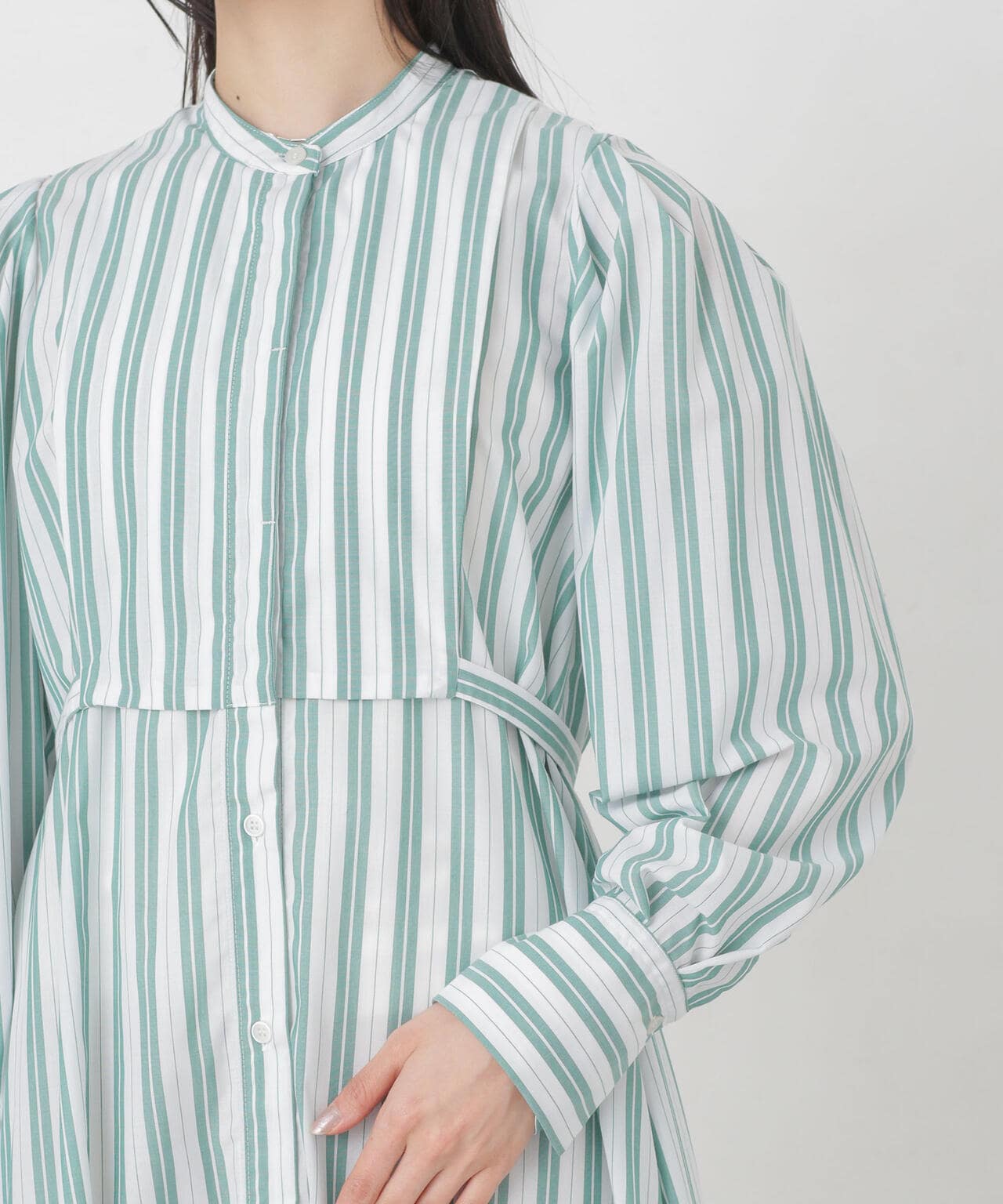マルチストライプシャツドレス 6734119308