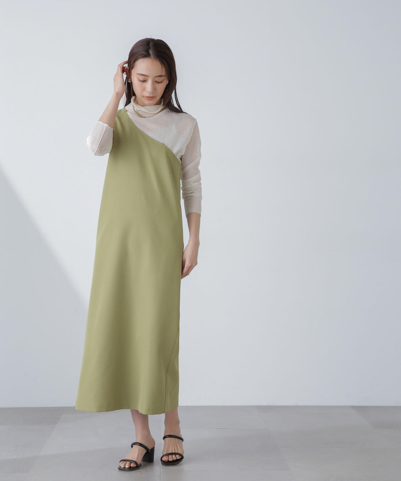 2wayアシンメトリージャンパースカート 6734119314