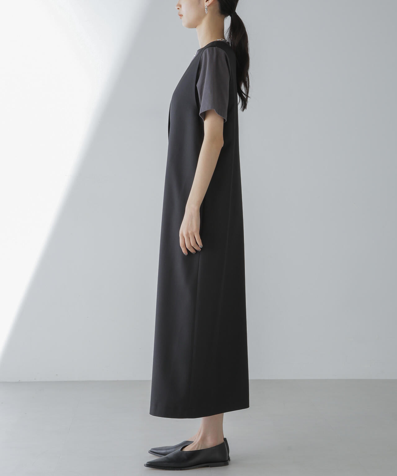 前後2wayロングジレ&ジャンスカワンピース(セットアップ可) 6734119330