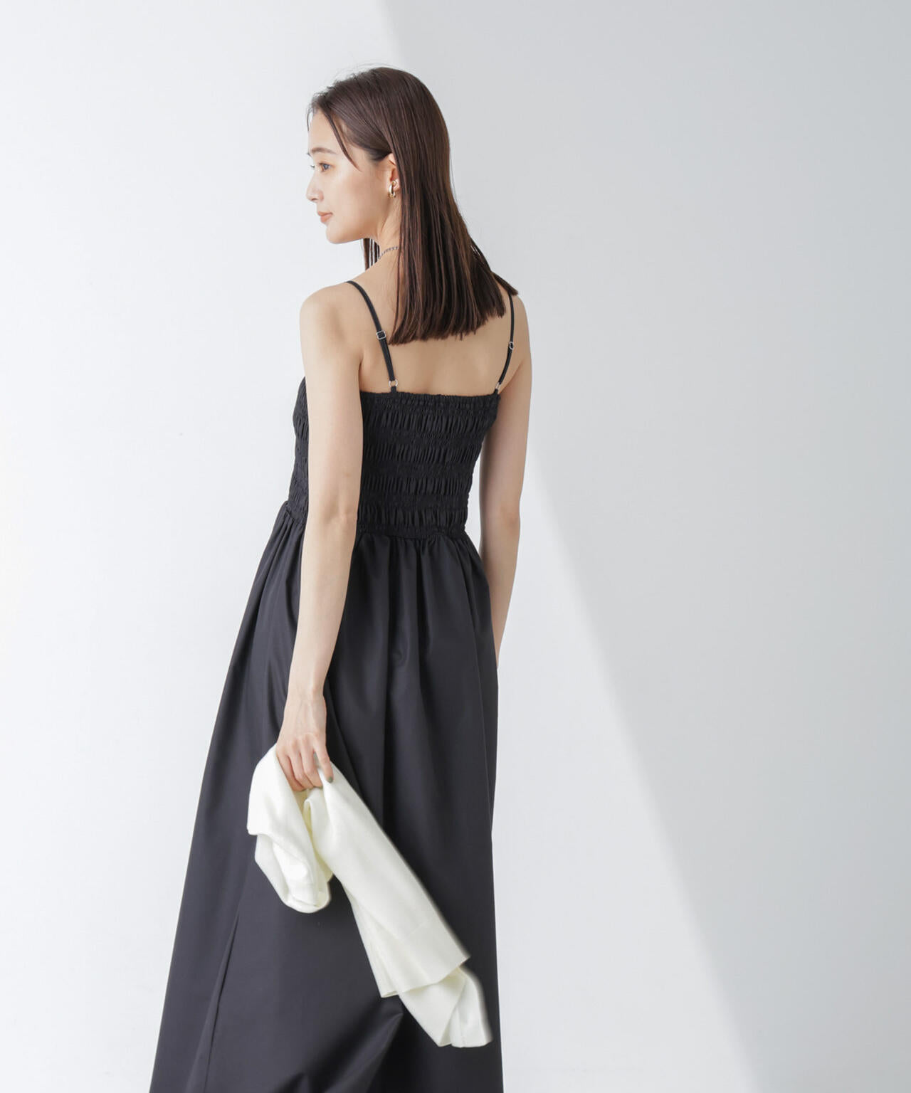 シャーリングキャミソールワンピース 6734119334