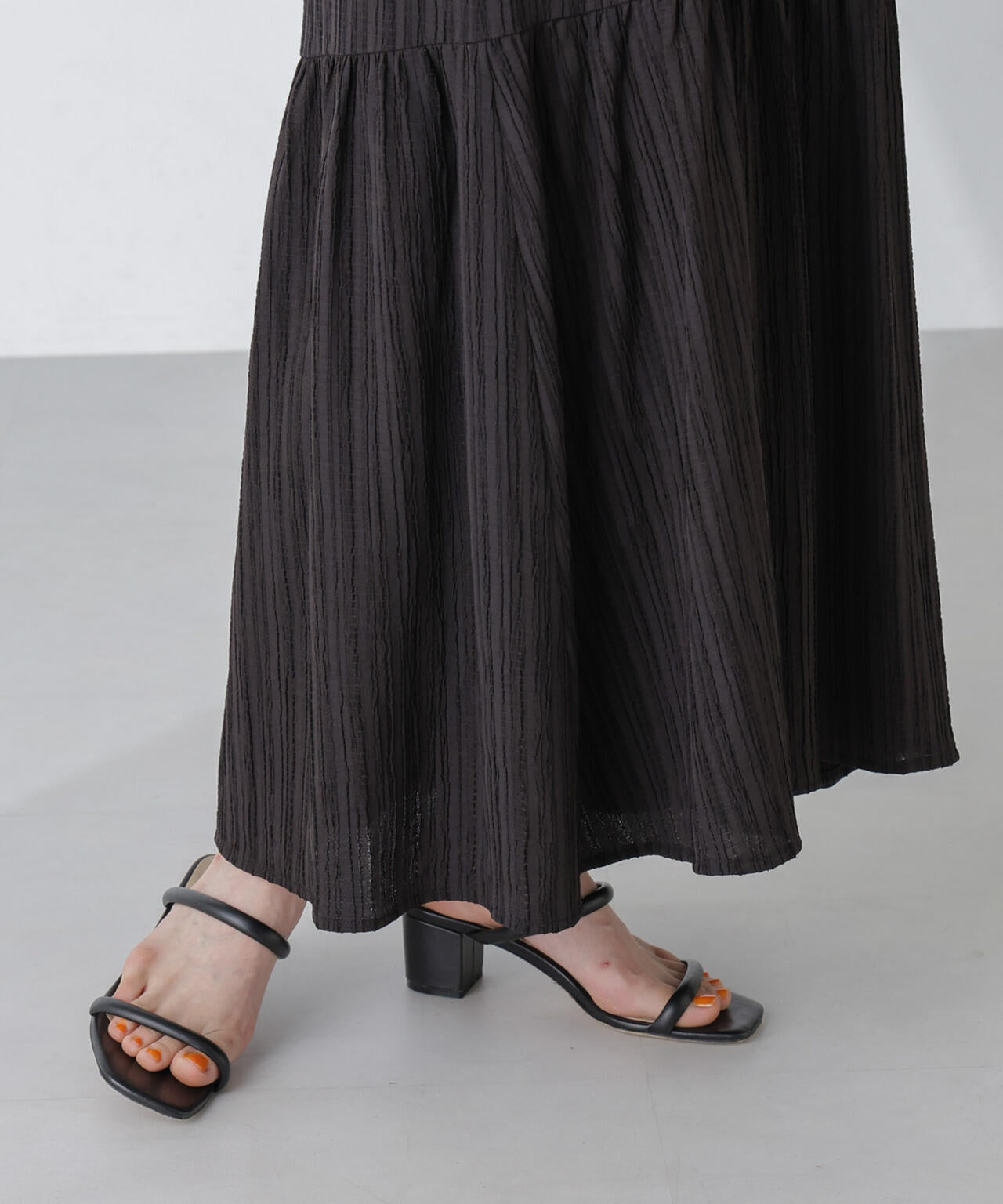 楊柳ティアード切り替えワンピース 6734119335