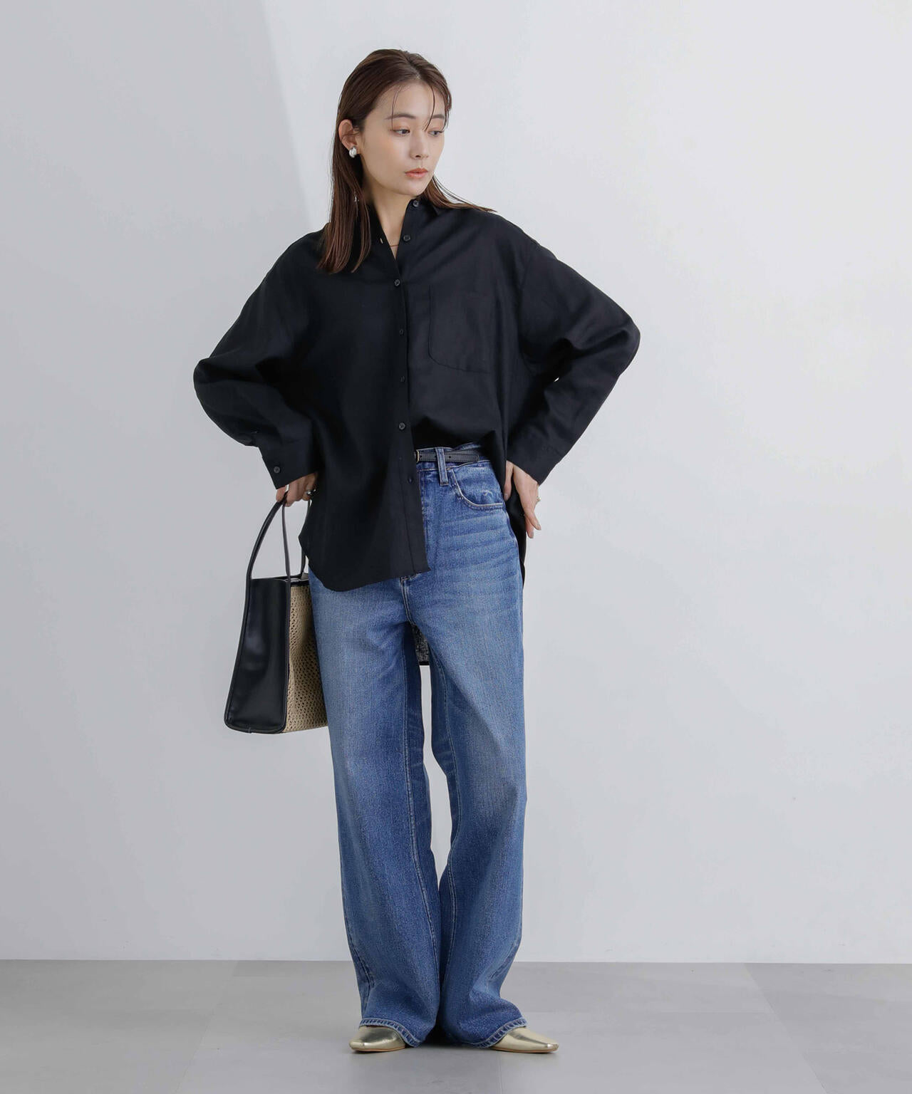 アンチスメルリネンオーバーシャツ 6734120309