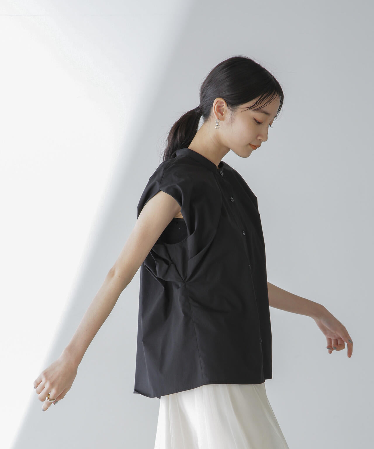 フレンチスリーブバルーンシャツ 6734121311