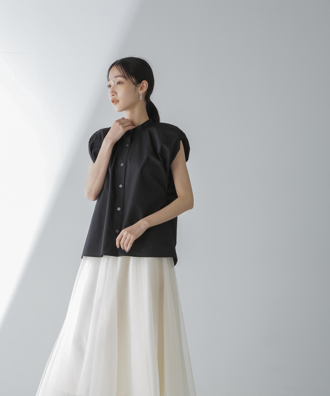 フレンチスリーブバルーンシャツ 6734121311