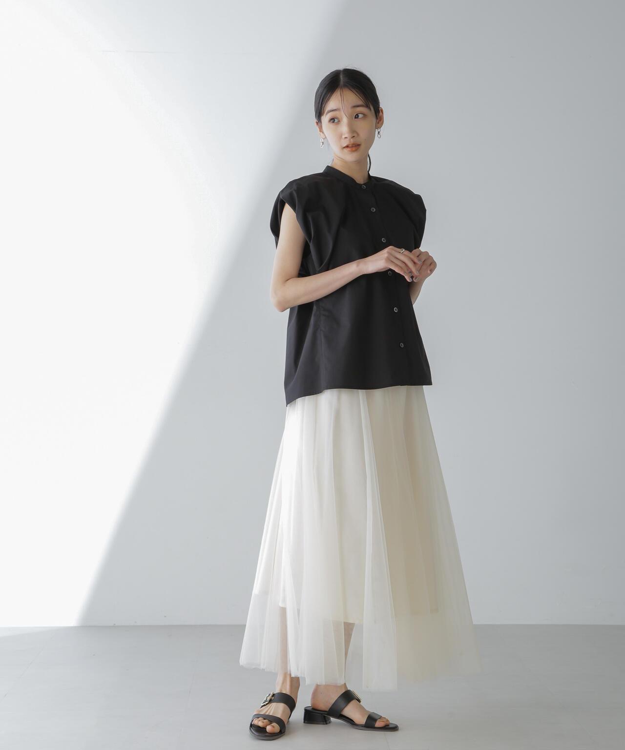 フレンチスリーブバルーンシャツ 6734121311