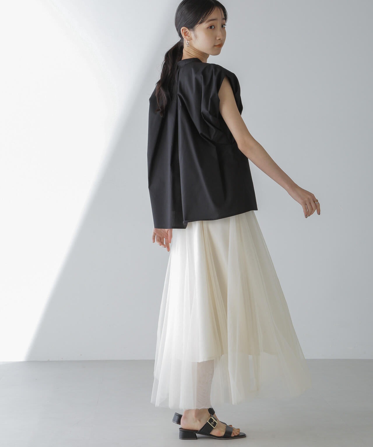 フレンチスリーブバルーンシャツ 6734121311