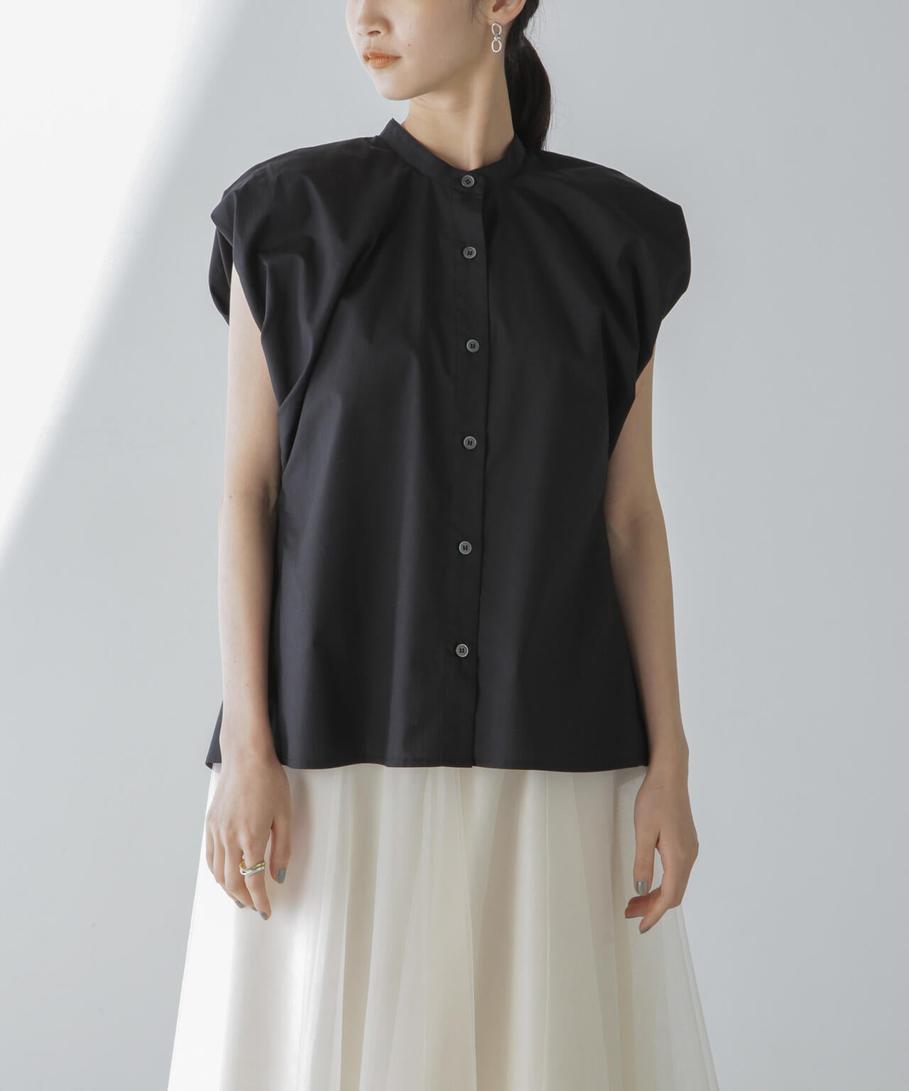 フレンチスリーブバルーンシャツ 6734121311