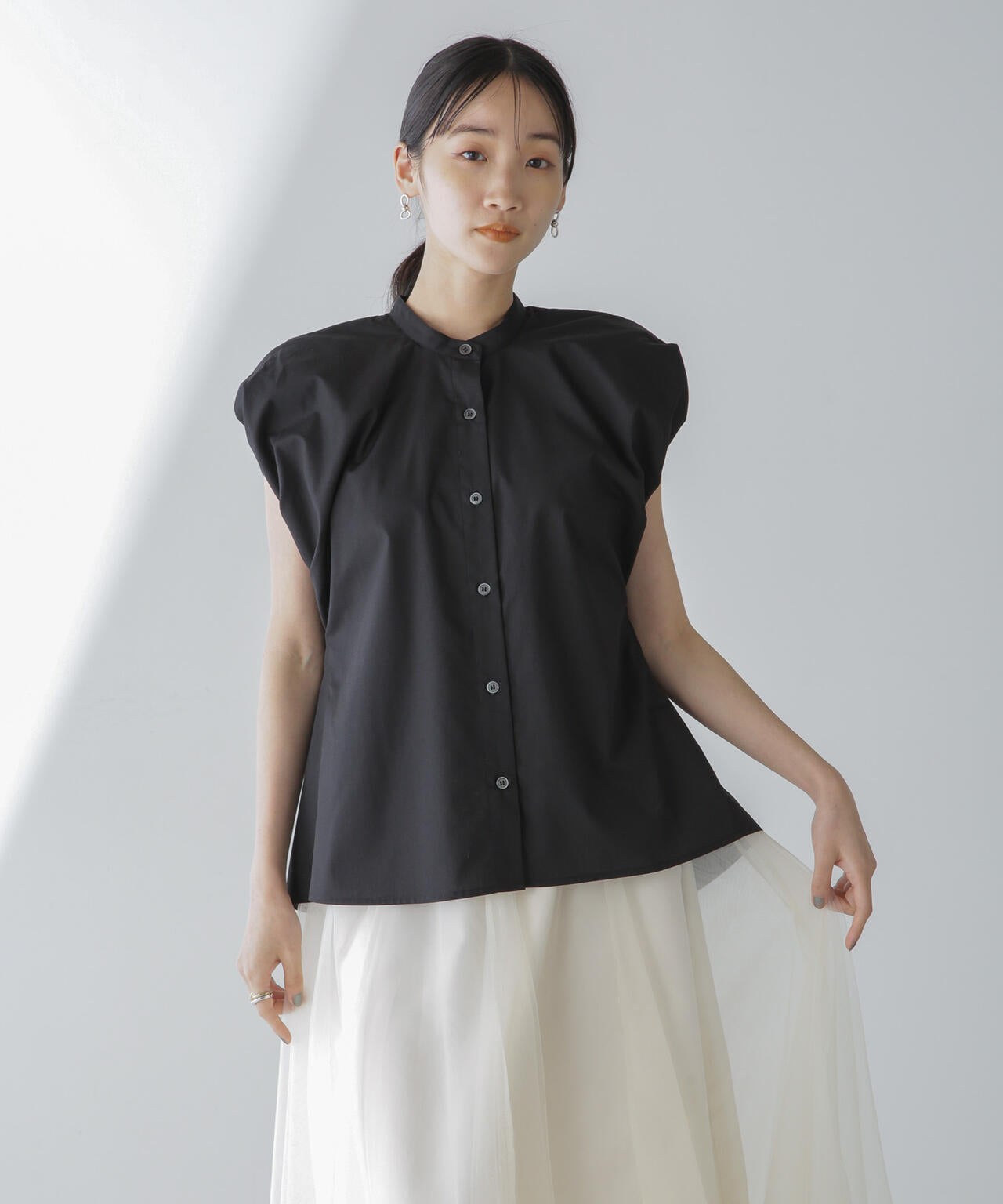 フレンチスリーブバルーンシャツ 6734121311