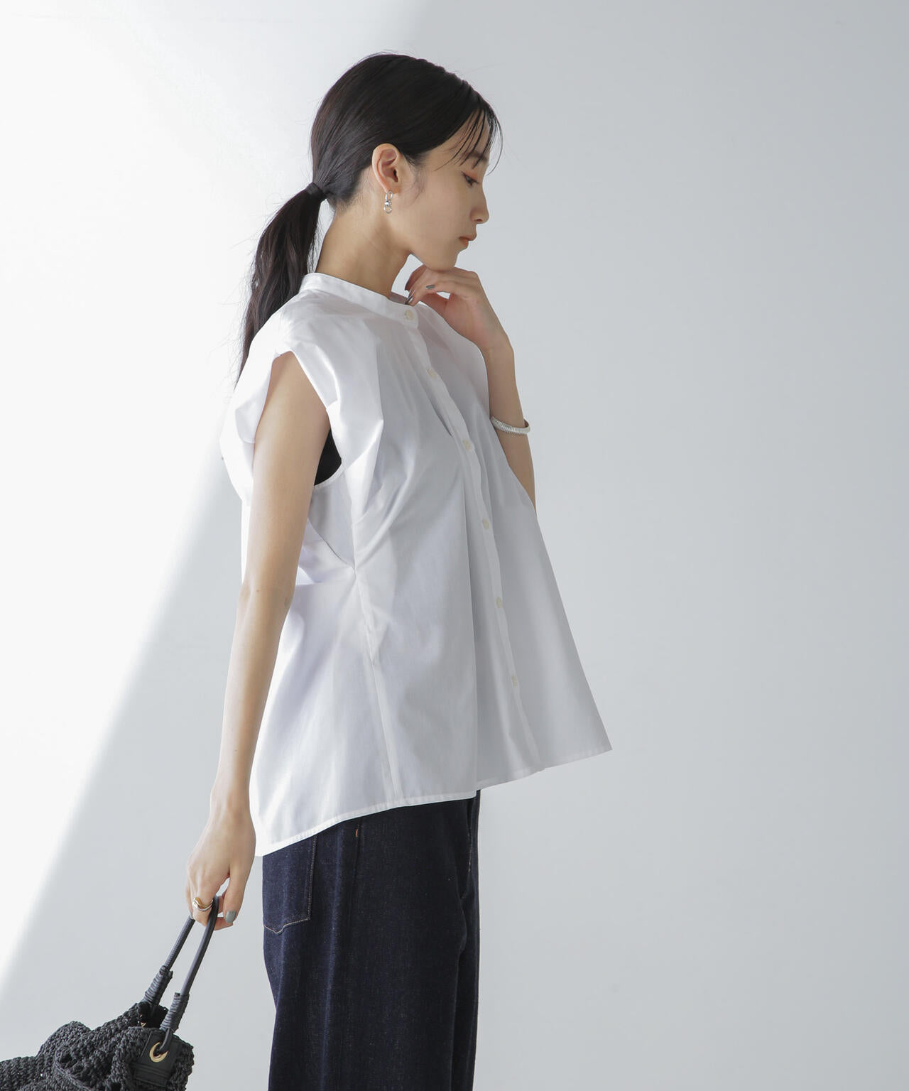 フレンチスリーブバルーンシャツ 6734121311