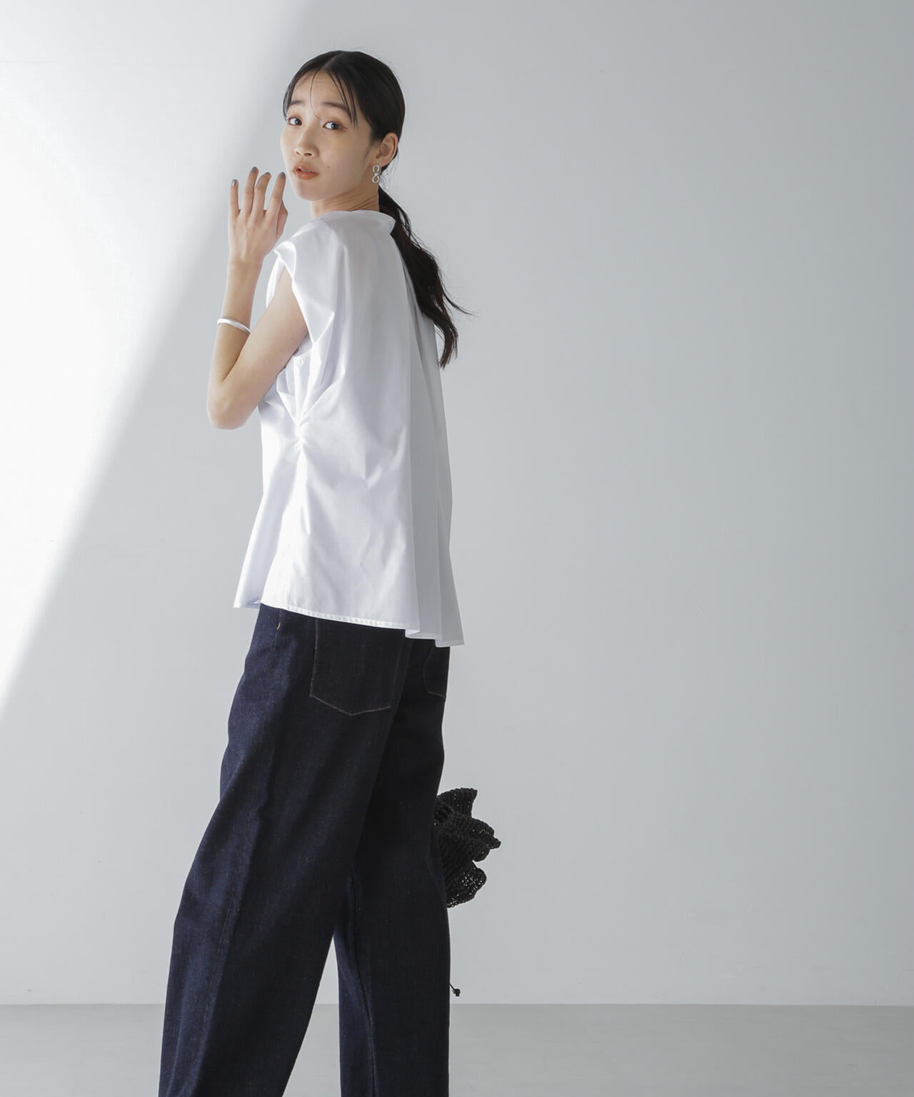 フレンチスリーブバルーンシャツ 6734121311