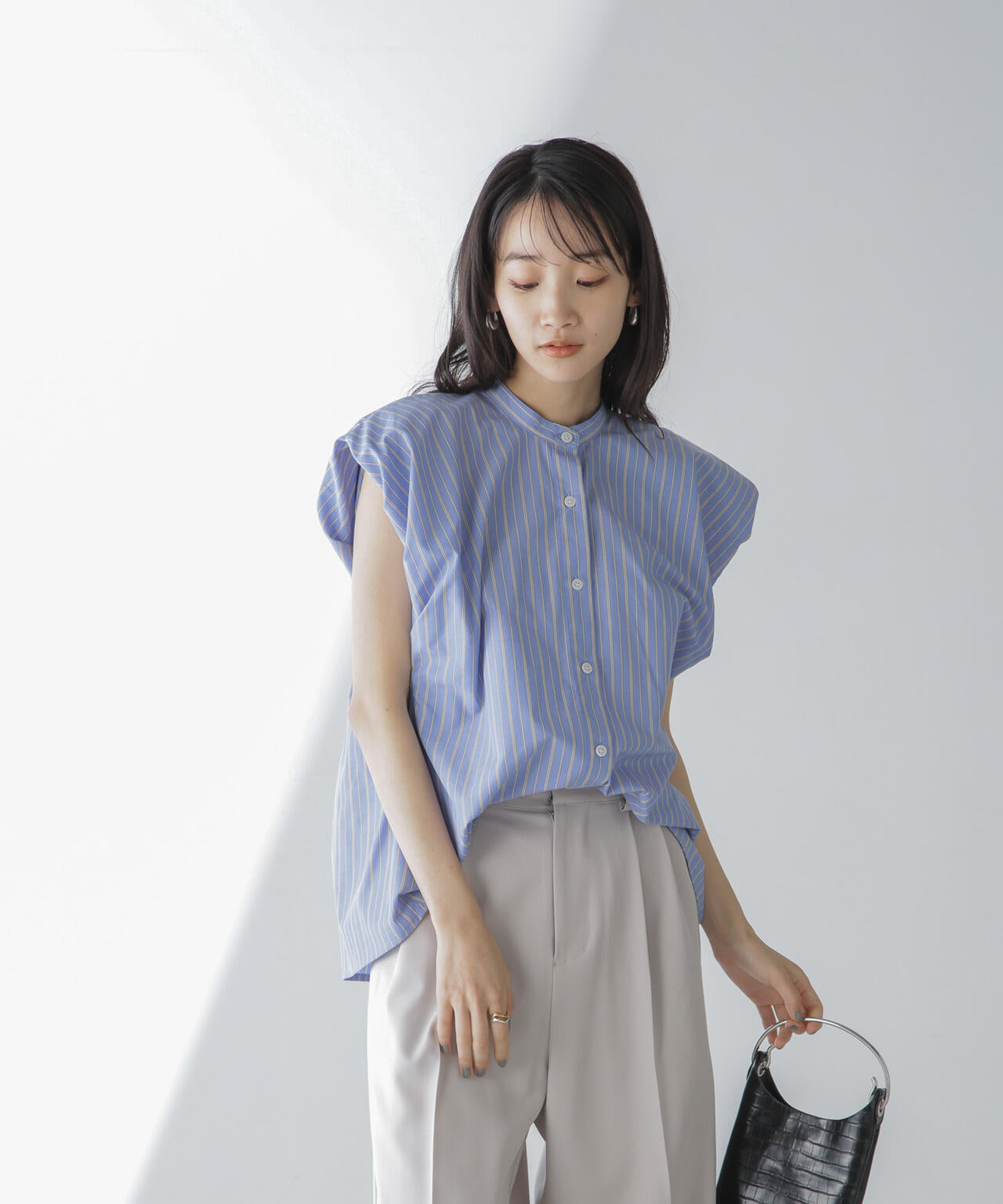 フレンチスリーブバルーンシャツ 6734121311