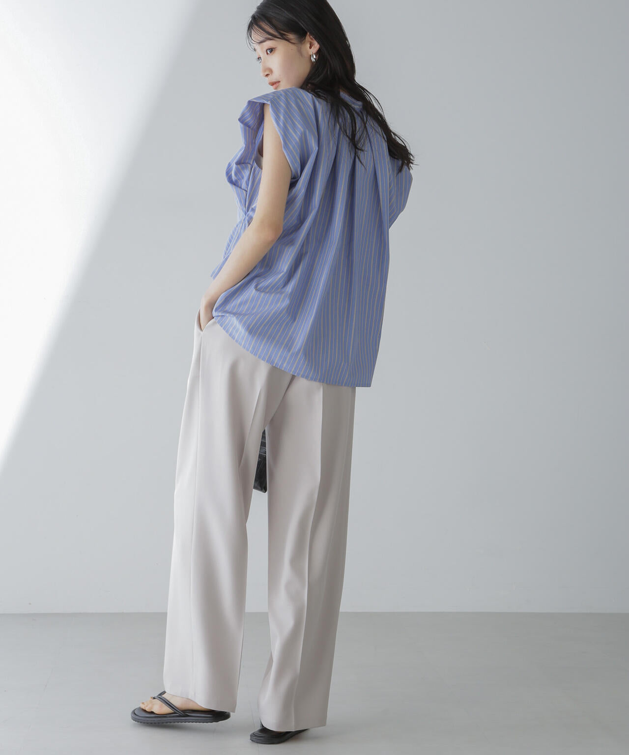 フレンチスリーブバルーンシャツ 6734121311