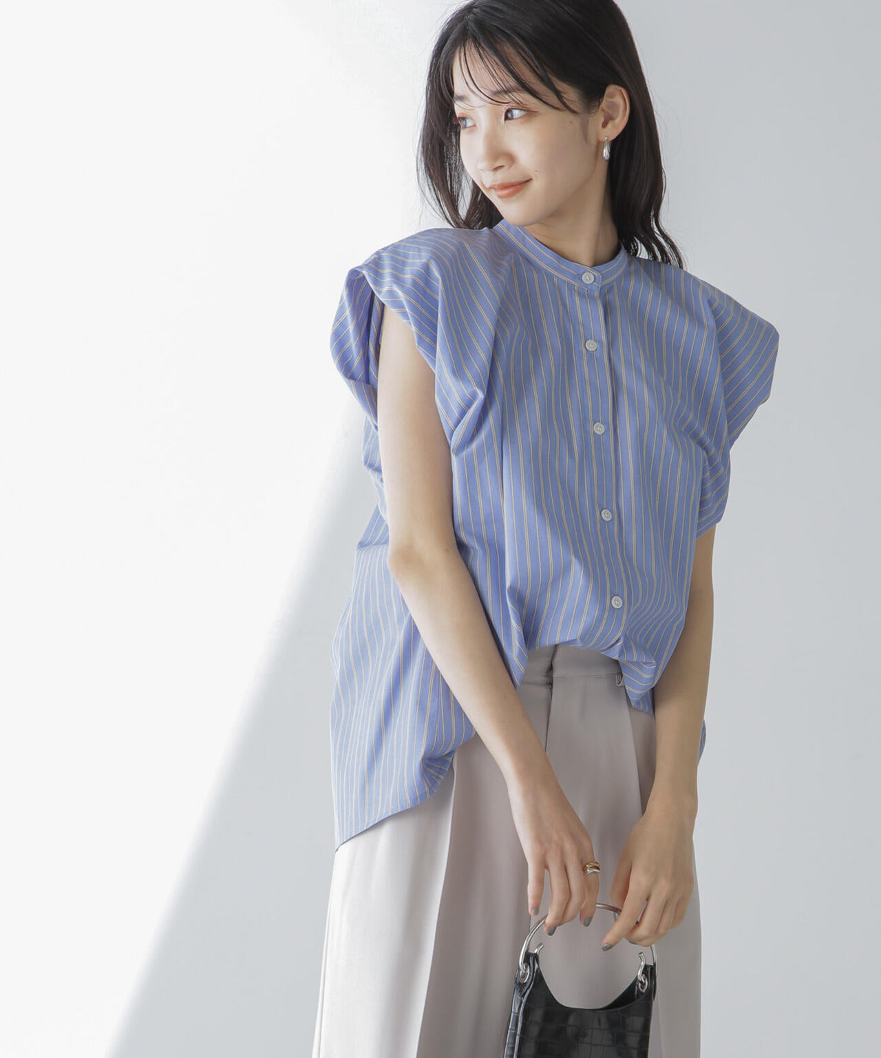 フレンチスリーブバルーンシャツ 6734121311