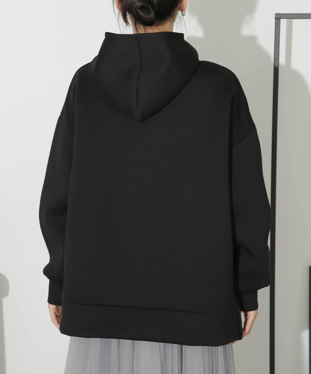 ハーフジップフードダンボールプルオーバー 6734123301