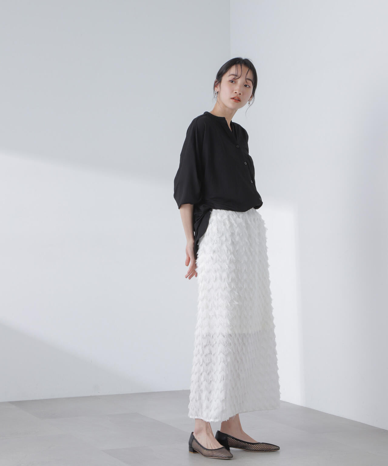 シアーカットワイドシャツ 6734123314