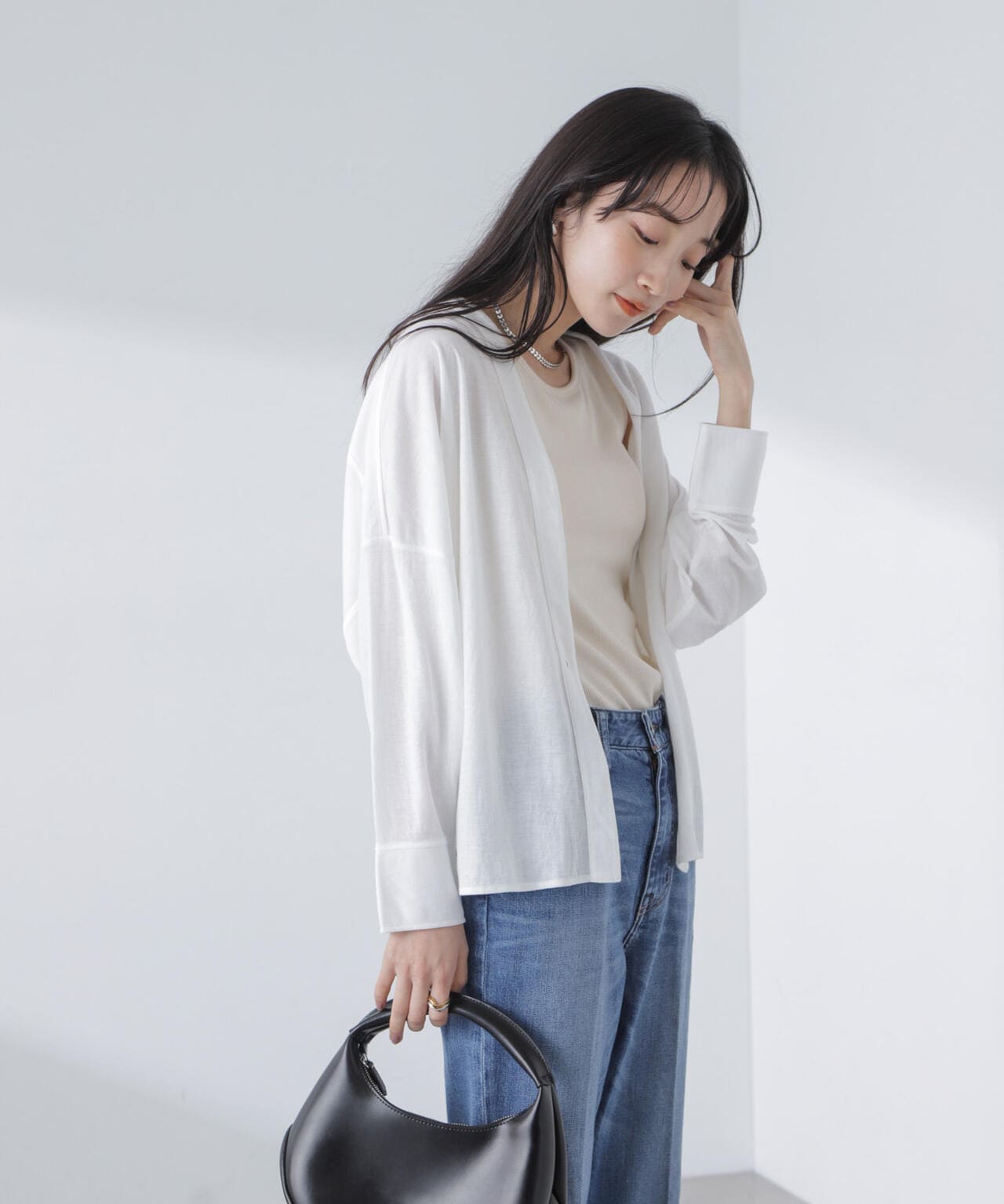 シアーカットシャツカーディガン 6734123315