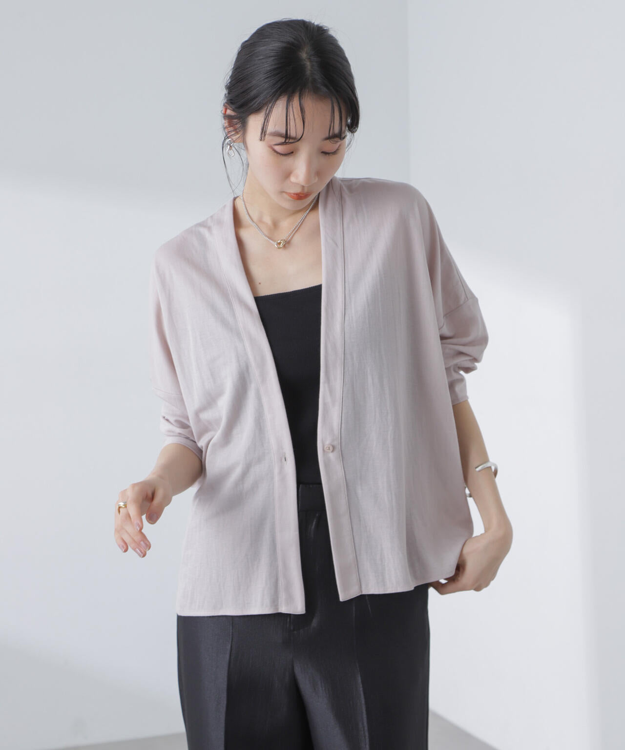 シアーカットシャツカーディガン 6734123315