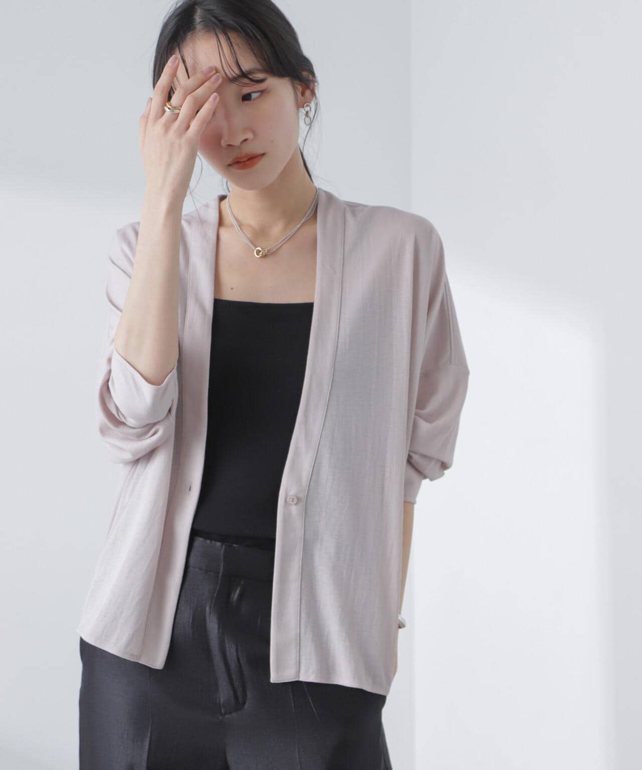 シアーカットシャツカーディガン 6734123315