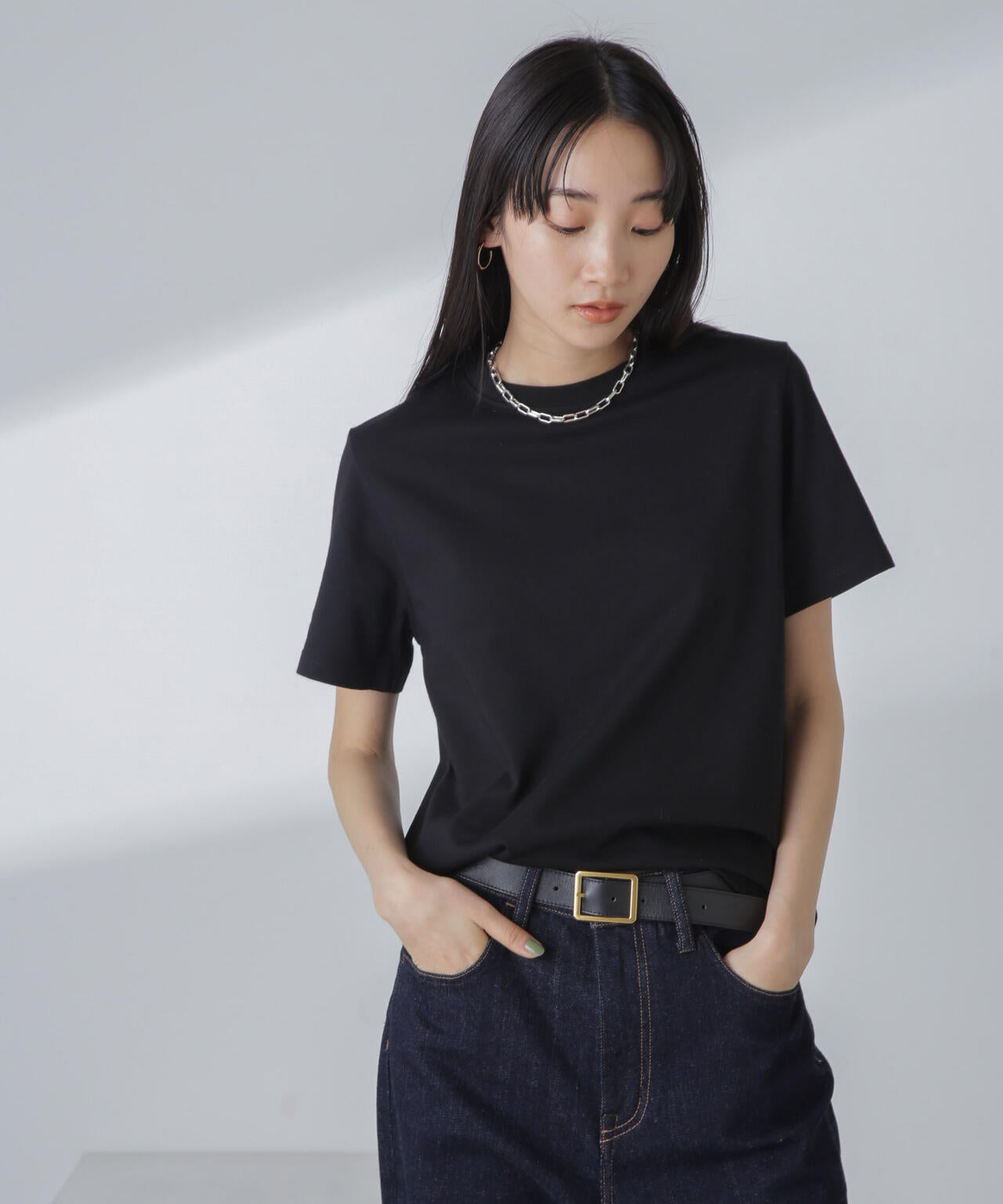 汗染み防止加工接触冷感半袖Tシャツ 6734124300