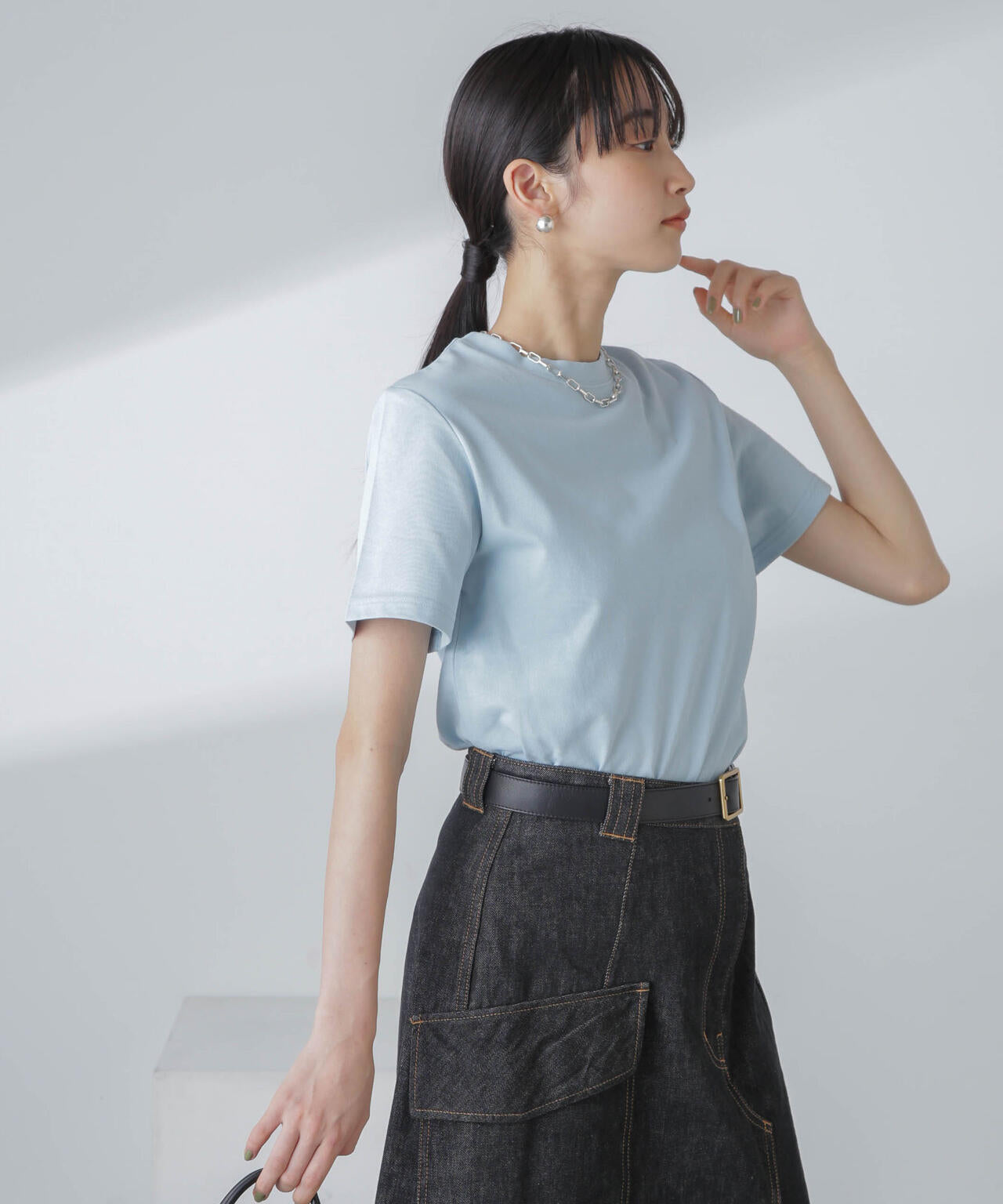 汗染み防止加工接触冷感半袖Tシャツ 6734124300