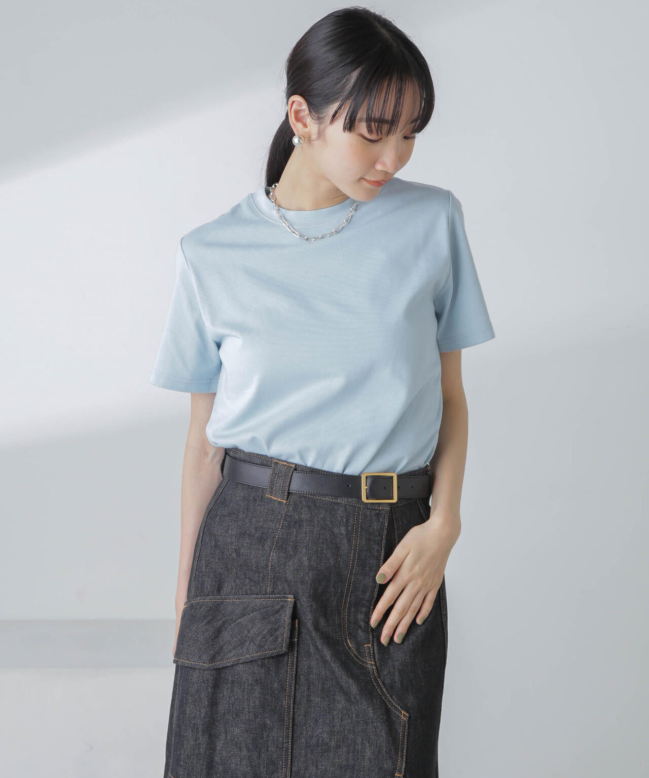 汗染み防止加工接触冷感半袖Tシャツ 6734124300