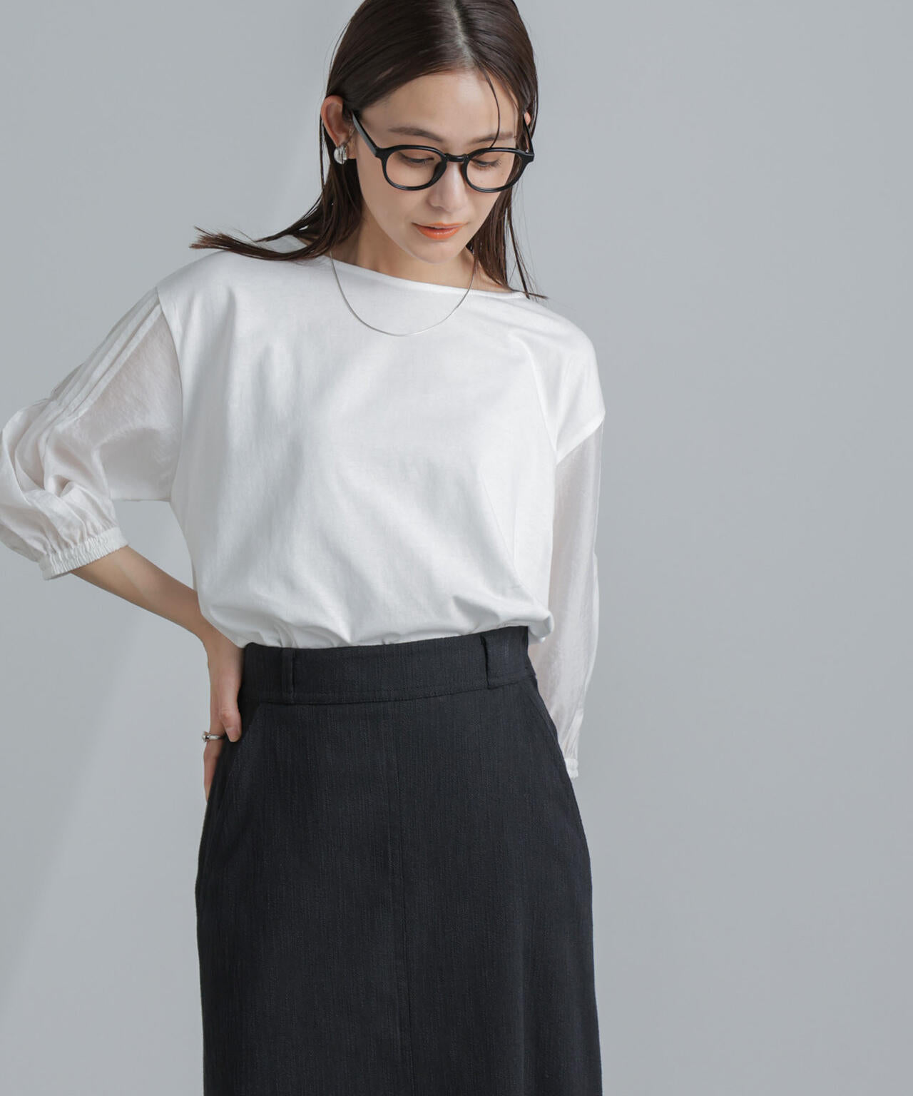 ピンタックスリーブカットプルオーバー 6734124310