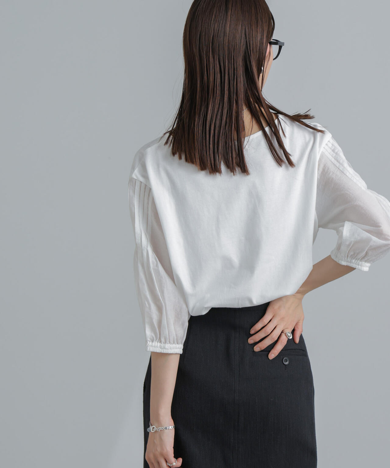 ピンタックスリーブカットプルオーバー 6734124310