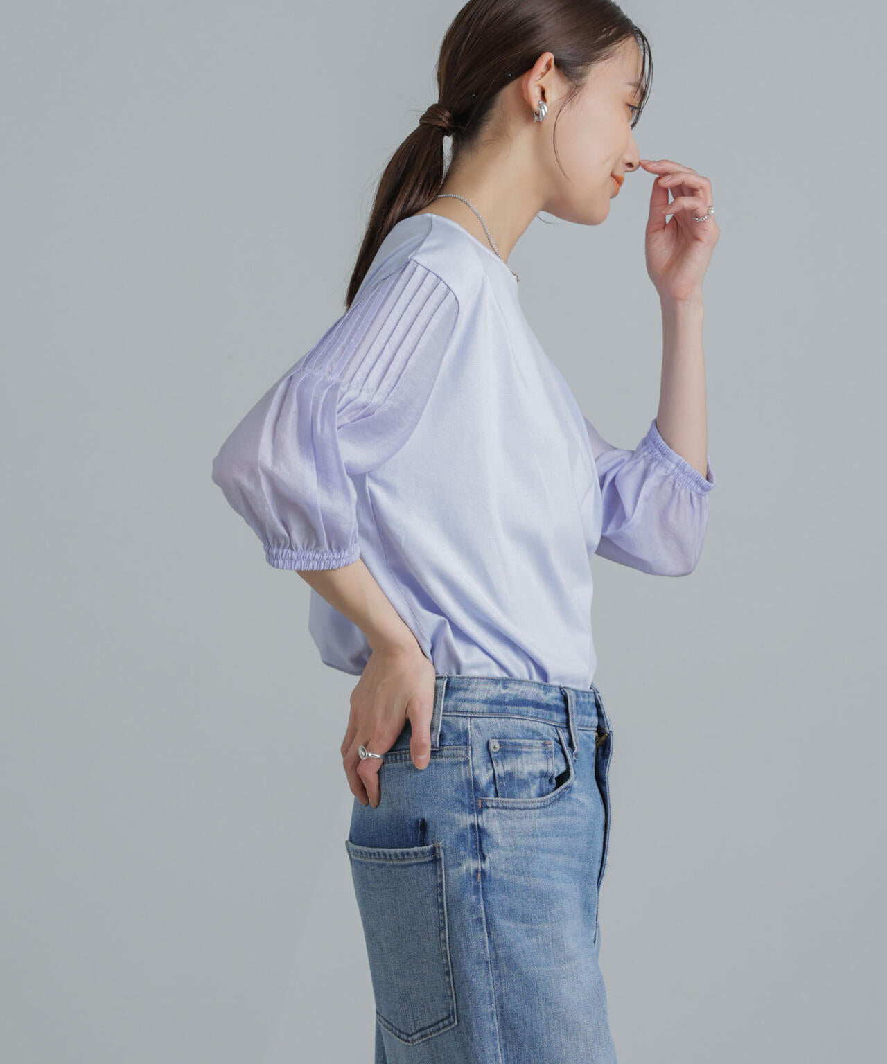 ピンタックスリーブカットプルオーバー 6734124310