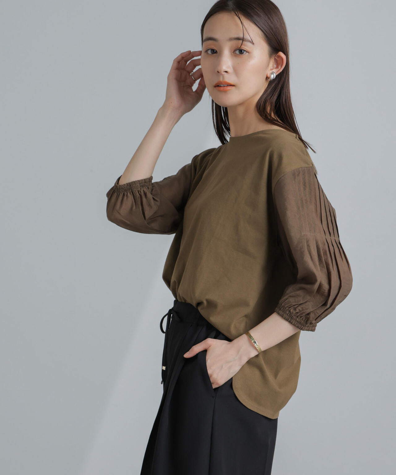 ピンタックスリーブカットプルオーバー 6734124310