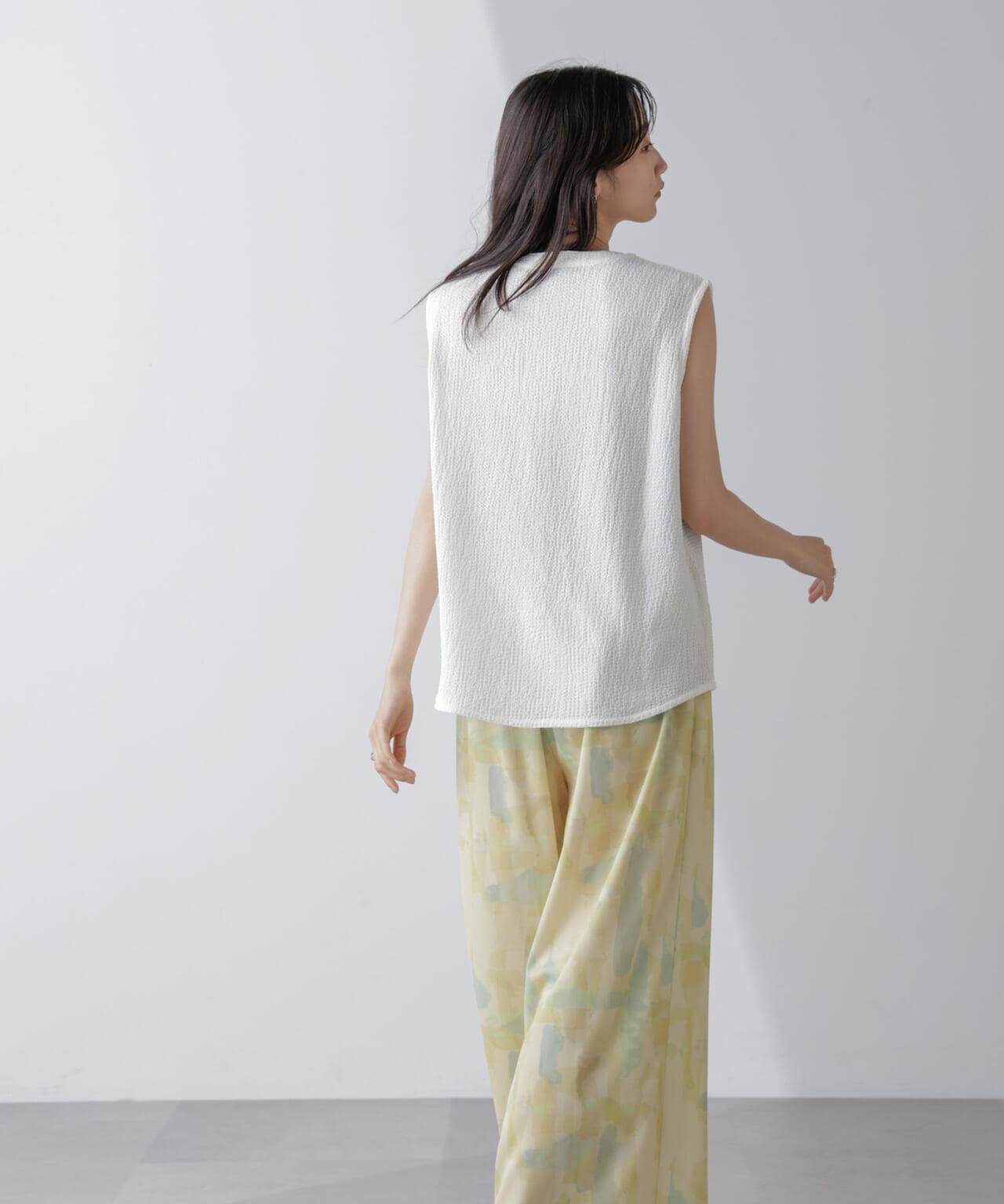 楊柳カットノースリーブシャツ 6734124330