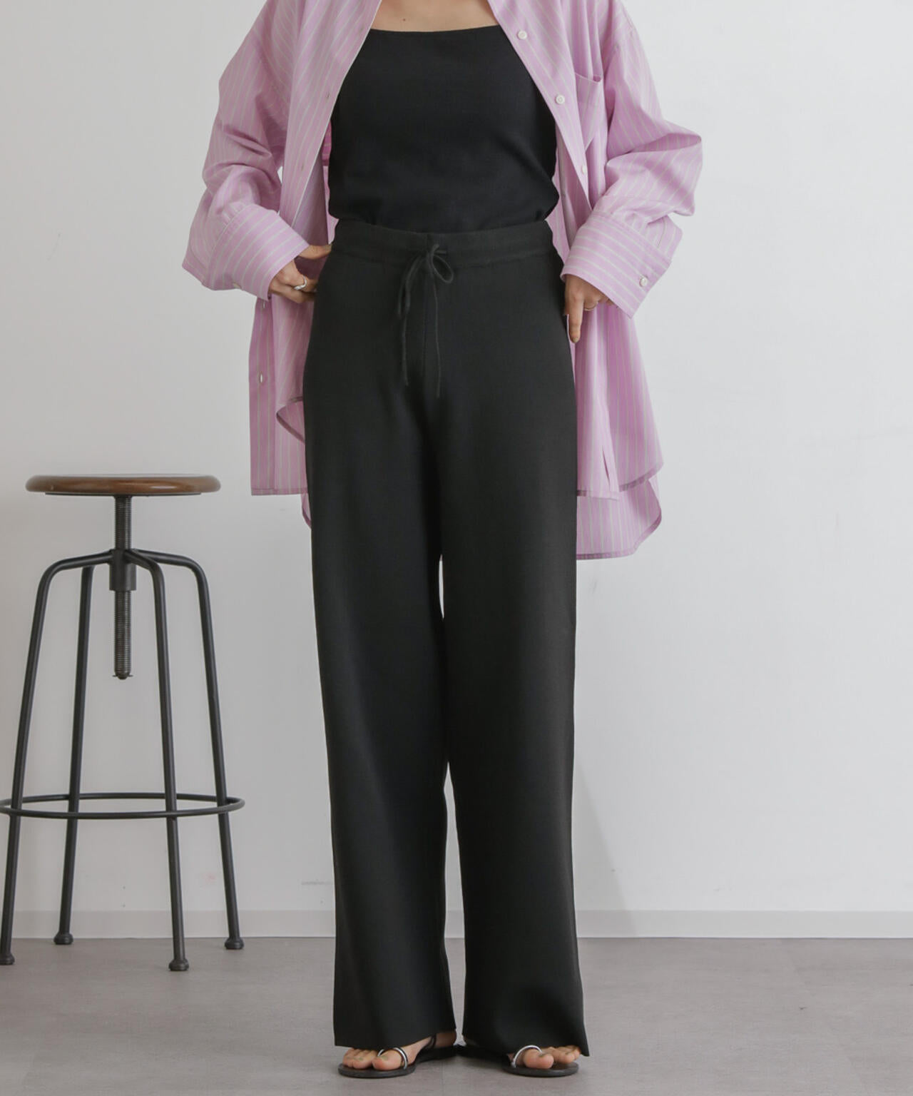 ニットリラクシーパンツ 6734127311