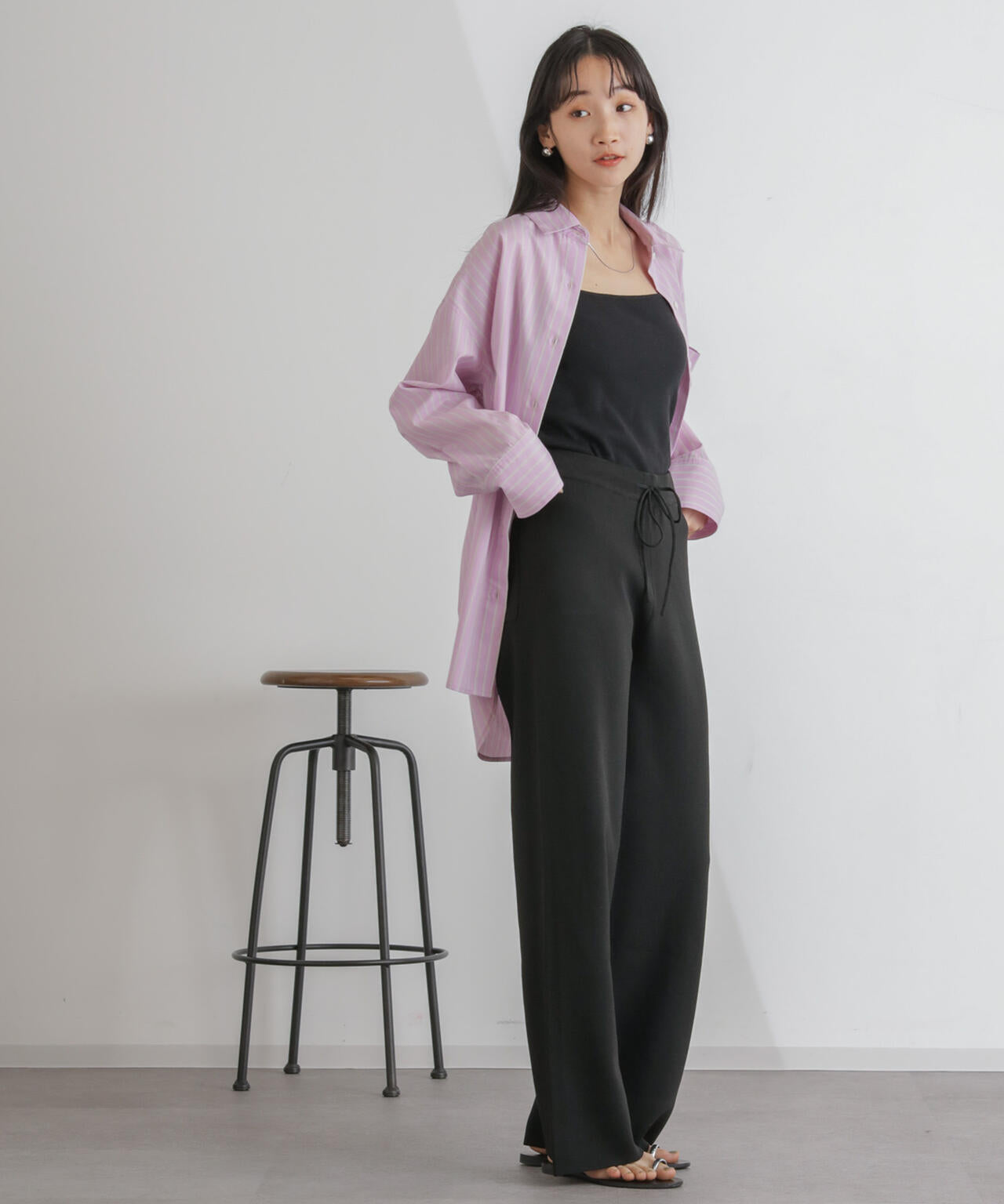 ニットリラクシーパンツ 6734127311