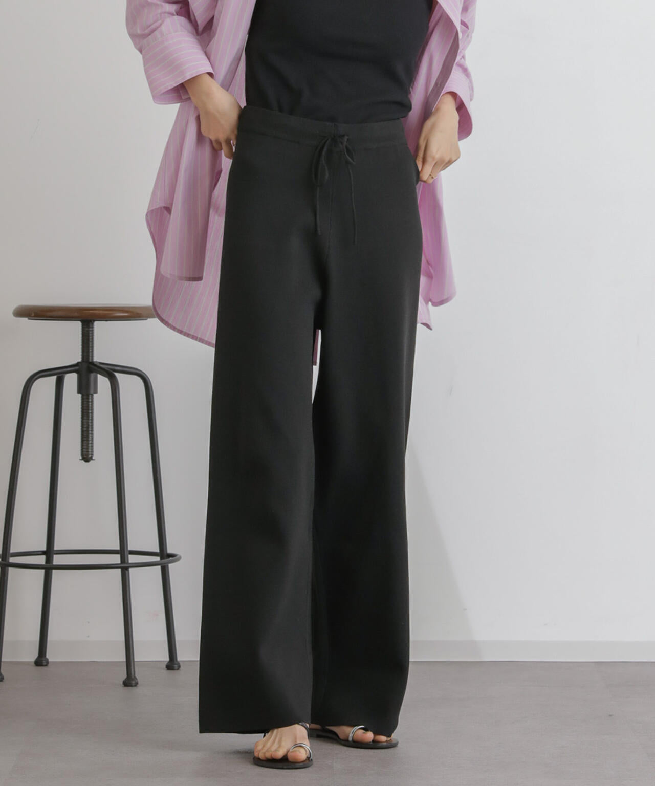 ニットリラクシーパンツ 6734127311