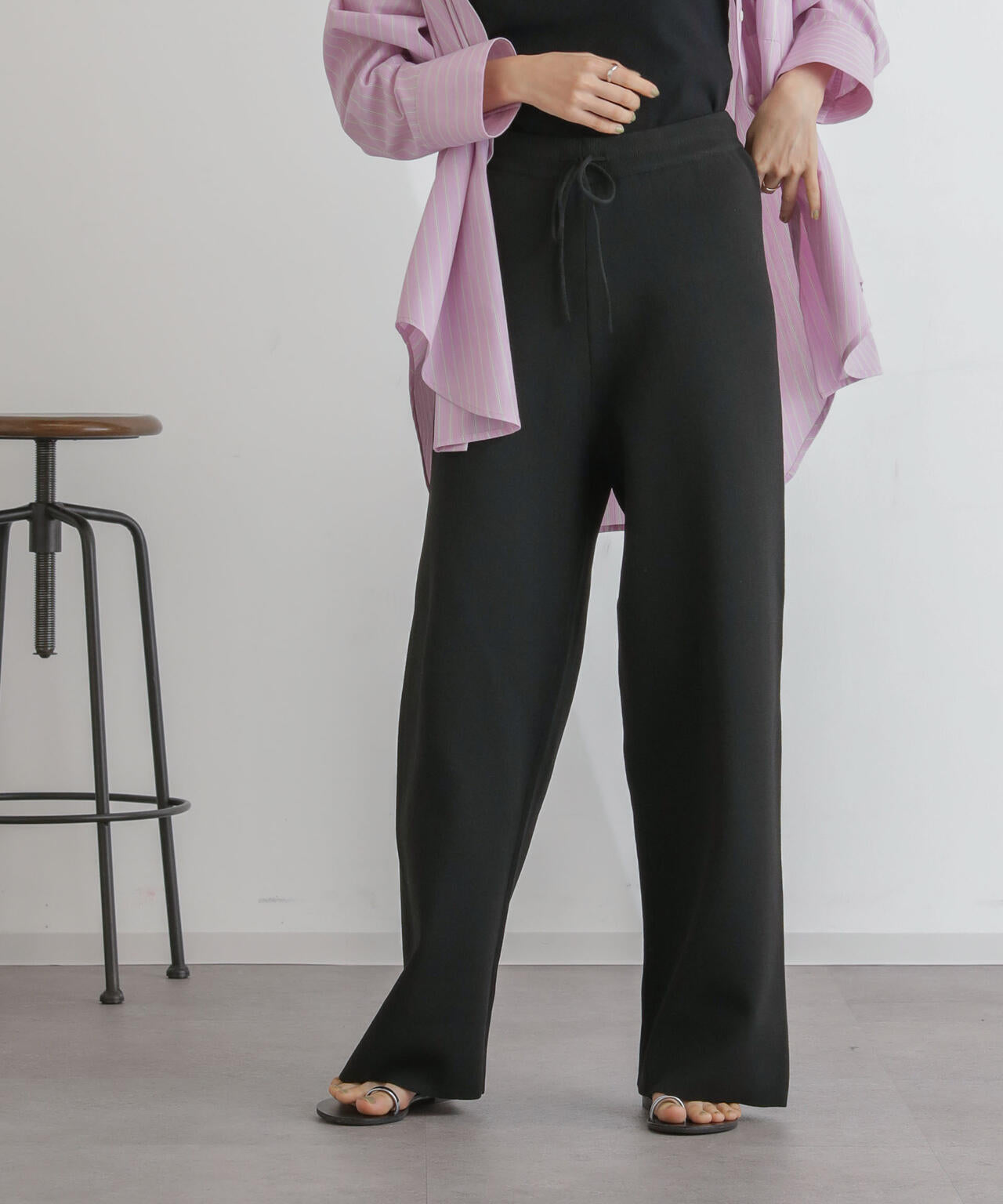 ニットリラクシーパンツ 6734127311