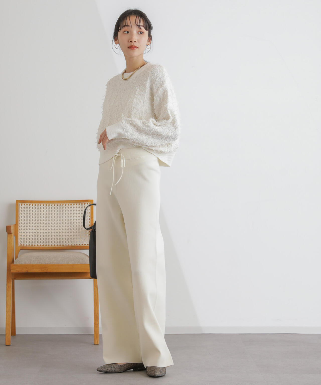 ニットリラクシーパンツ 6734127311