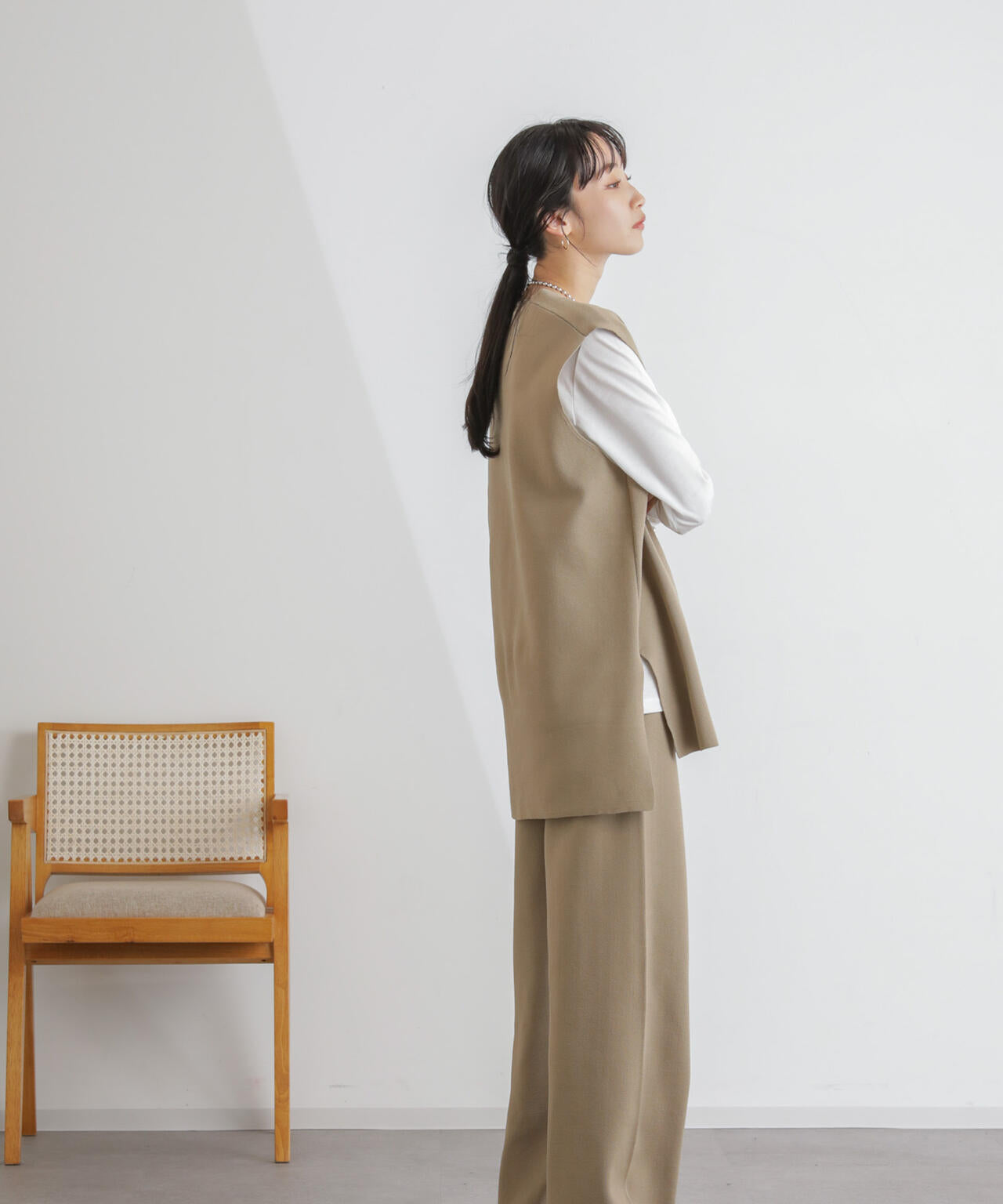 ニットリラクシーパンツ 6734127311