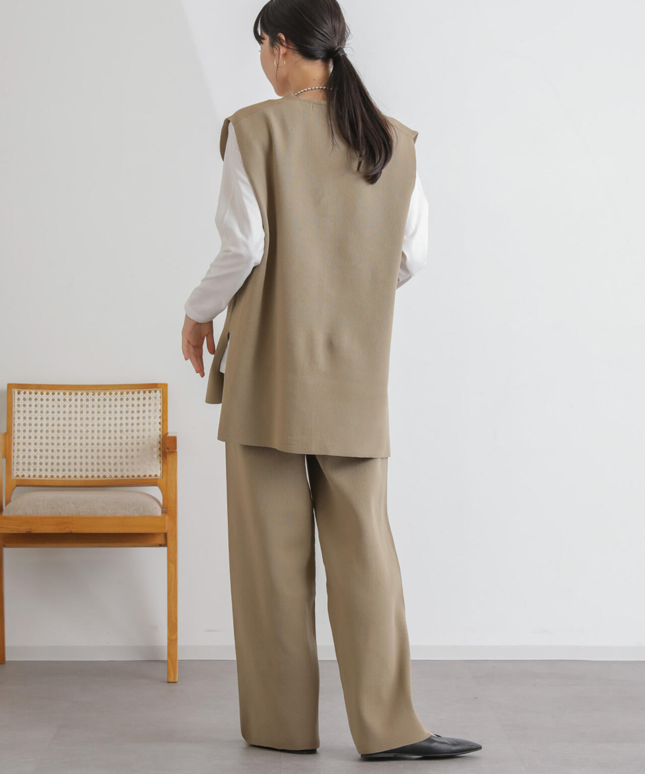 ニットリラクシーパンツ 6734127311