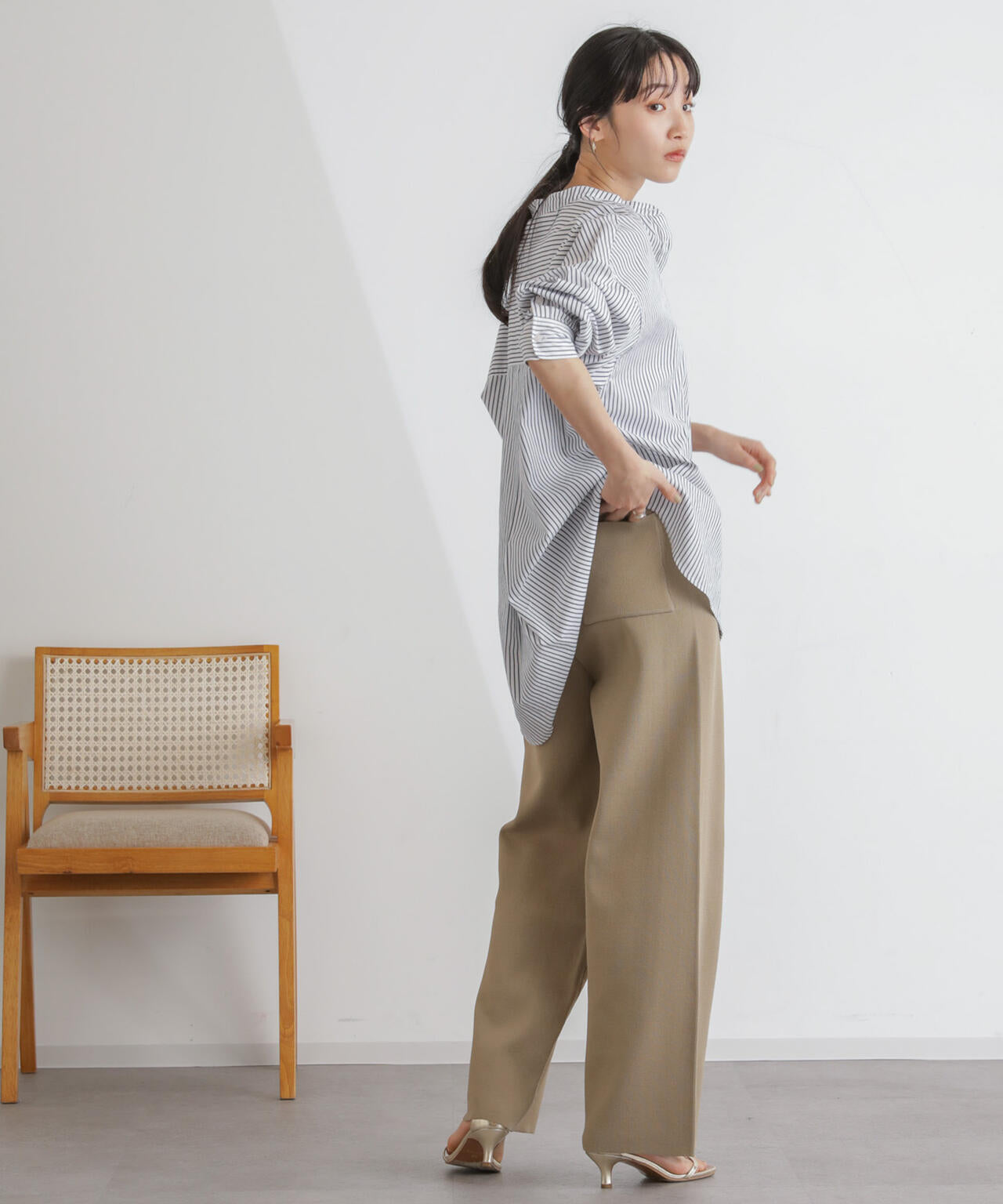 ニットリラクシーパンツ 6734127311