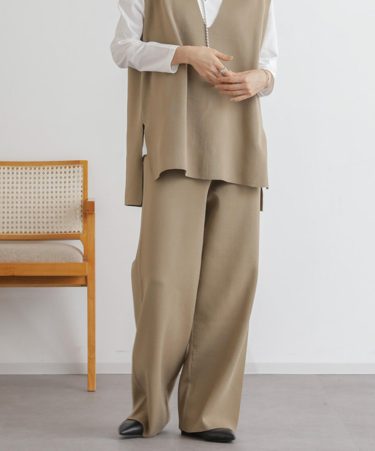 ニットリラクシーパンツ 6734127311