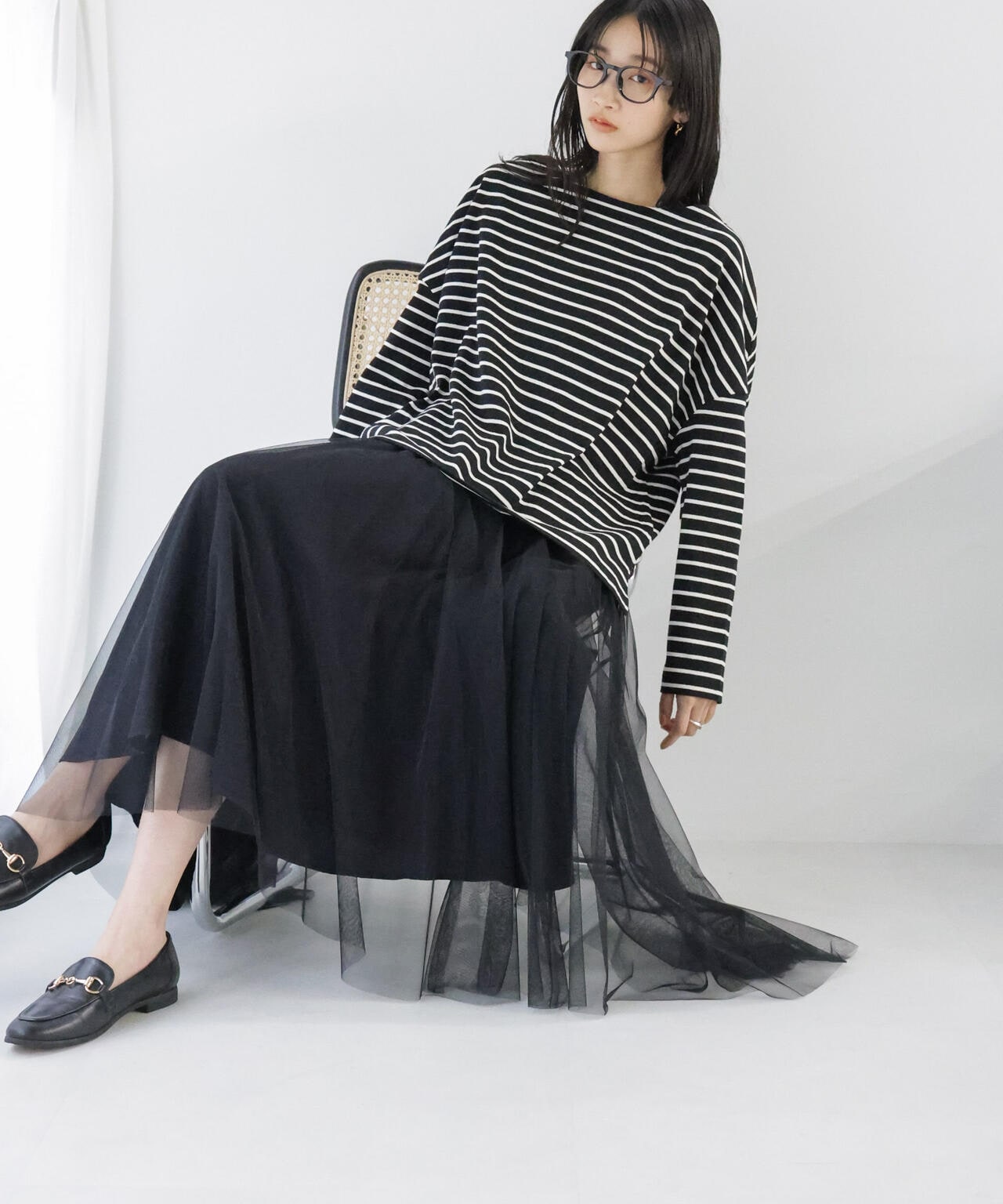 チュール ＆ サテン リバーシブル スカート