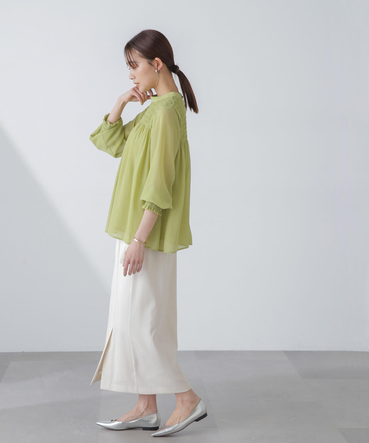 多機能素材サイドベルトストラップ風スカート(セットアップ可) 6734130315