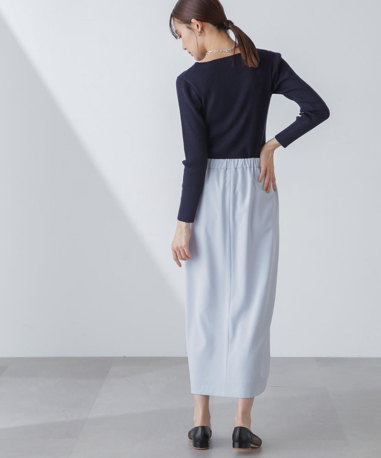 多機能素材サイドベルトストラップ風スカート(セットアップ可) 6734130315