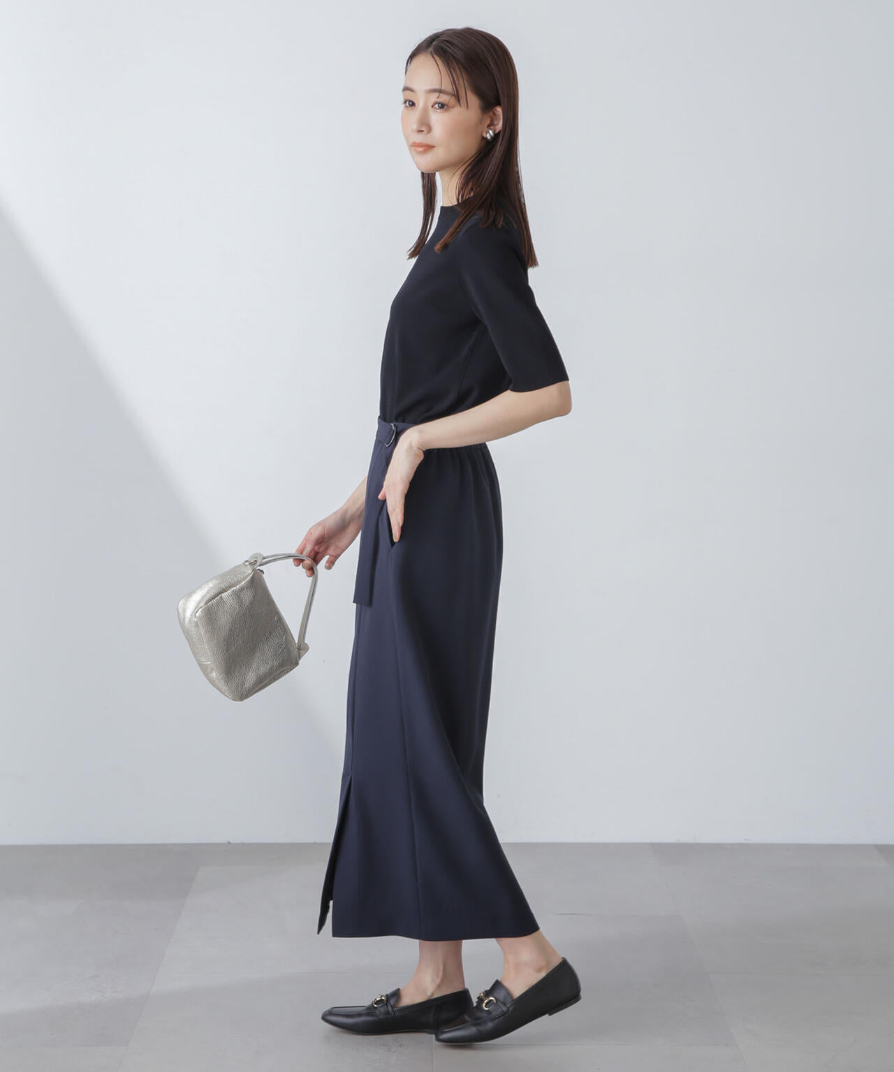 多機能素材サイドベルトストラップ風スカート(セットアップ可) 6734130315