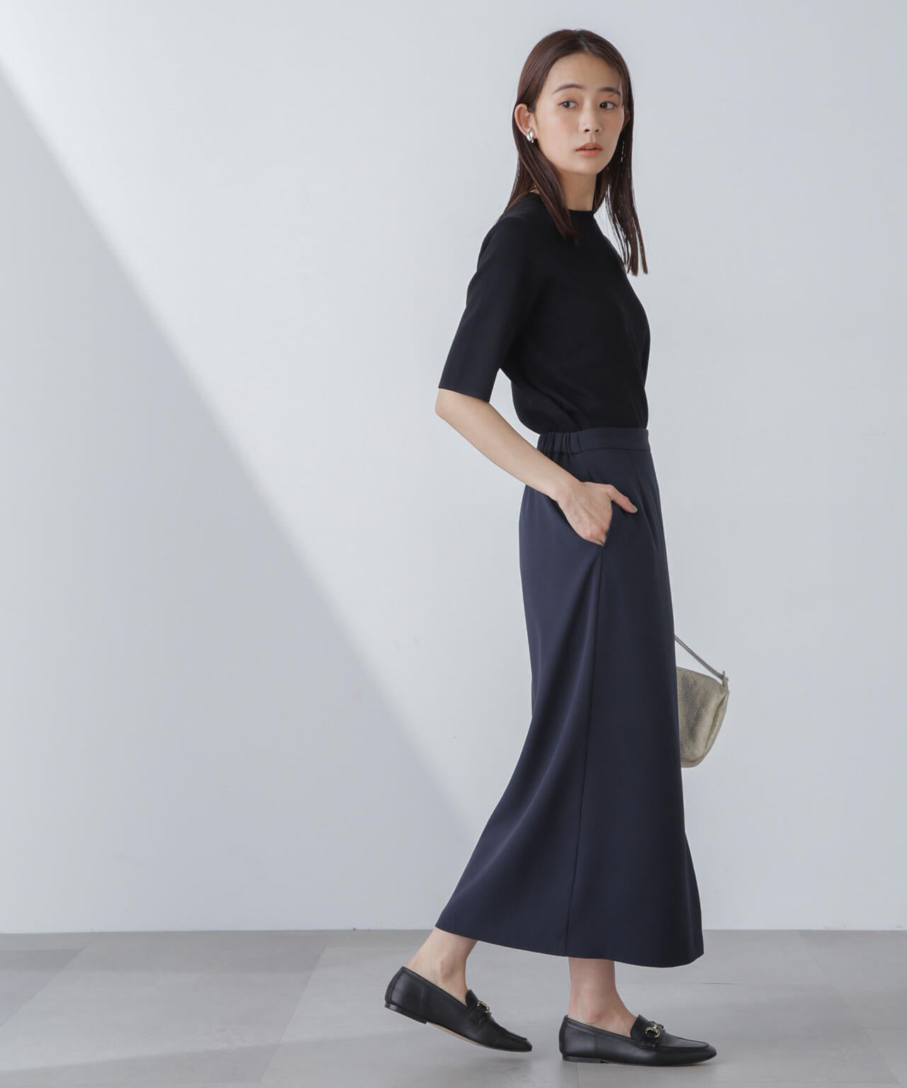 多機能素材サイドベルトストラップ風スカート(セットアップ可) 6734130315