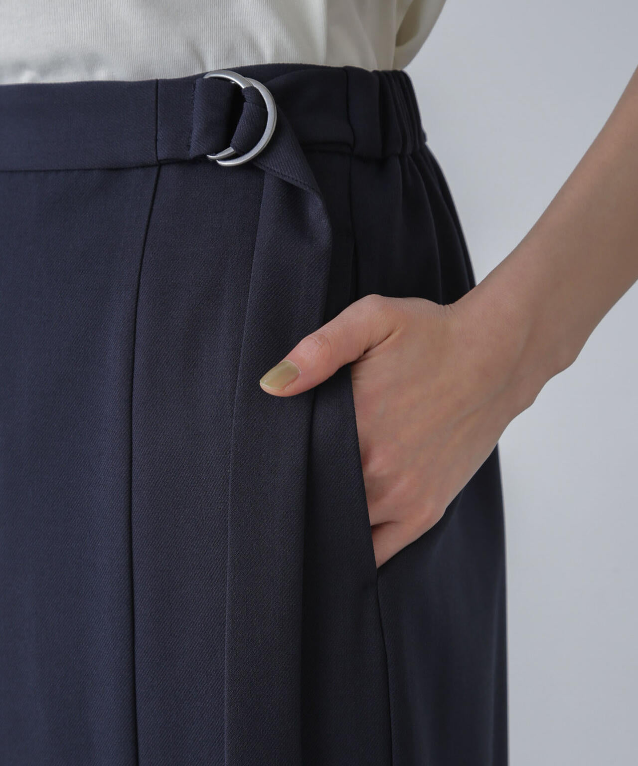 多機能素材サイドベルトストラップ風スカート(セットアップ可) 6734130315