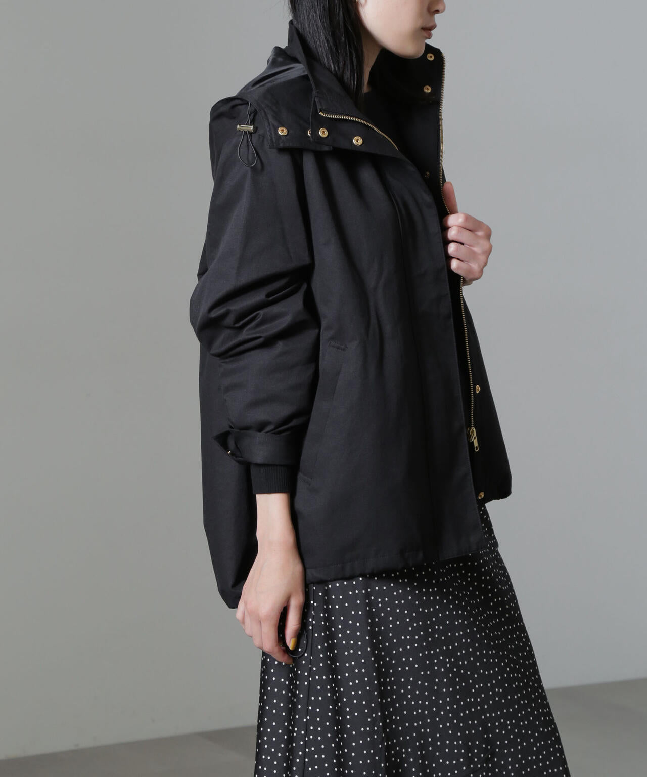 撥水加工フード取り外し2wayスタンドカラーブルゾン 6734212300